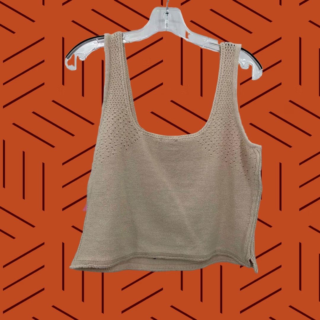 Vintage Pre-Owned Pilcro Tan Size Medium Knit Tank Top Size M / US 6-8 / IT 42-44 - 1 Thumbnail