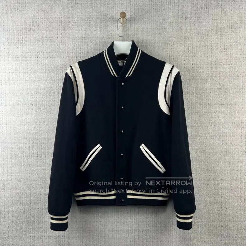 Saint Laurent Paris Saint Laurent Paris Striped Casual Single-Breasted Basebal Size US M / EU 48-50 / 2 - 1 Thumbnail