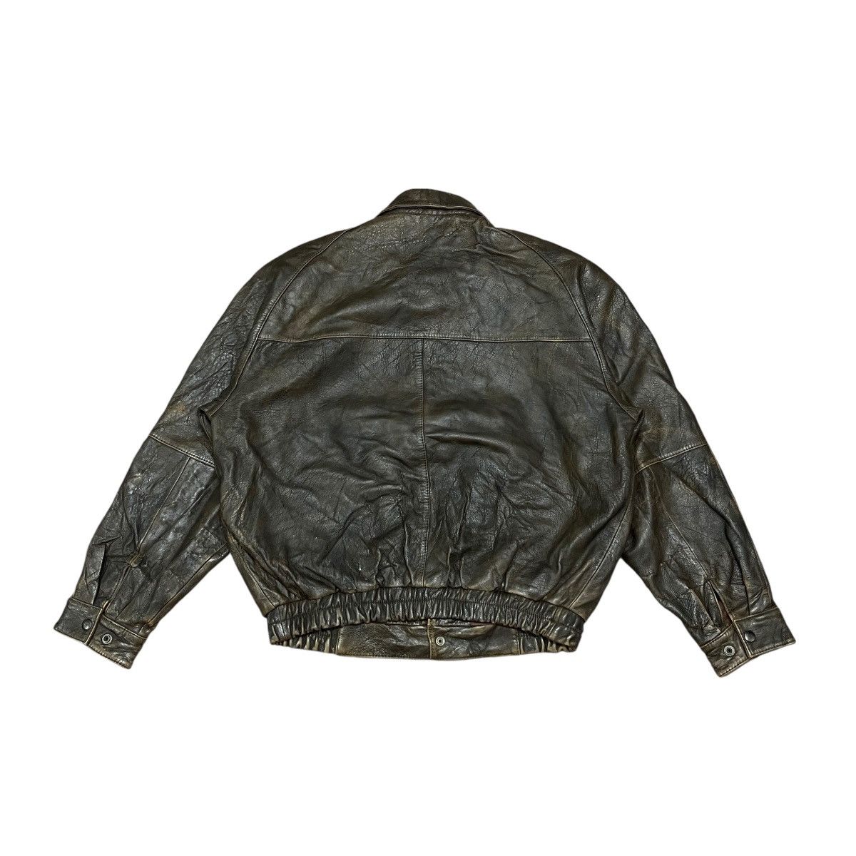 Leather Vintage Zufolo Sheepskin Flight Leather Bomber Jacket Size US L / EU 52-54 / 3 - 13 Thumbnail