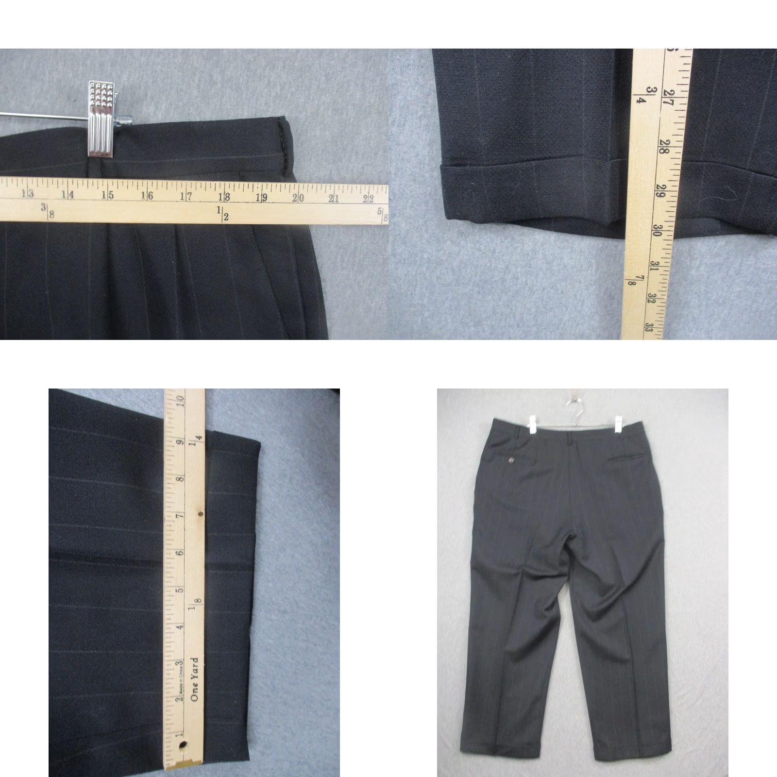 Brooks Brothers Brooks Brothers Suit Mens 43R Gray Pinstripe 100% Wool Made in USA 2 Button 2 Piece Regular Notch Lapel Mens Size 46R - 10 Thumbnail