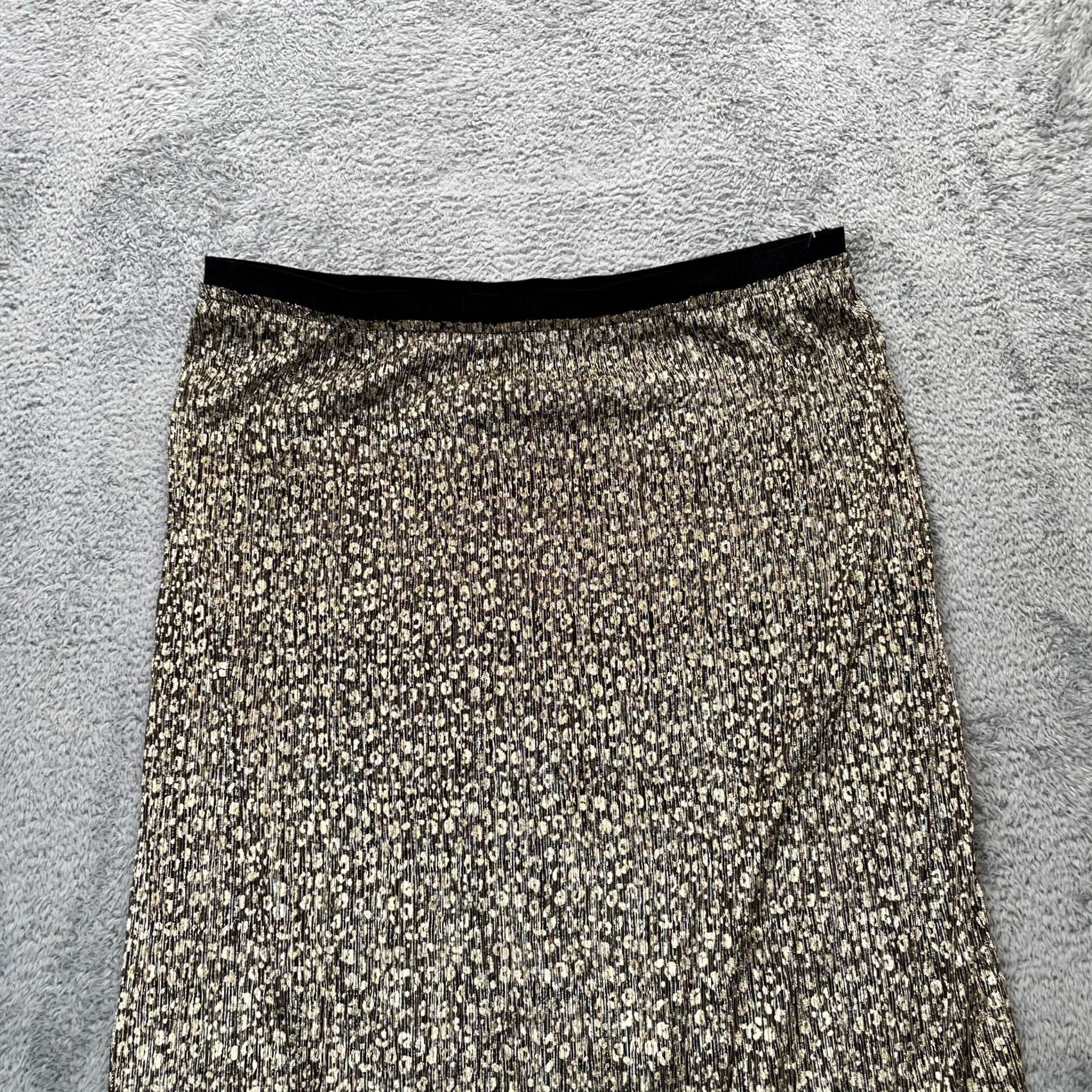 Anthropologie Anthropologie Skirt Womens 14 Beige Maeve Anina Shimmer Midi Straight And Pencil Size 36" / US 14 / IT 50 - 2 Thumbnail