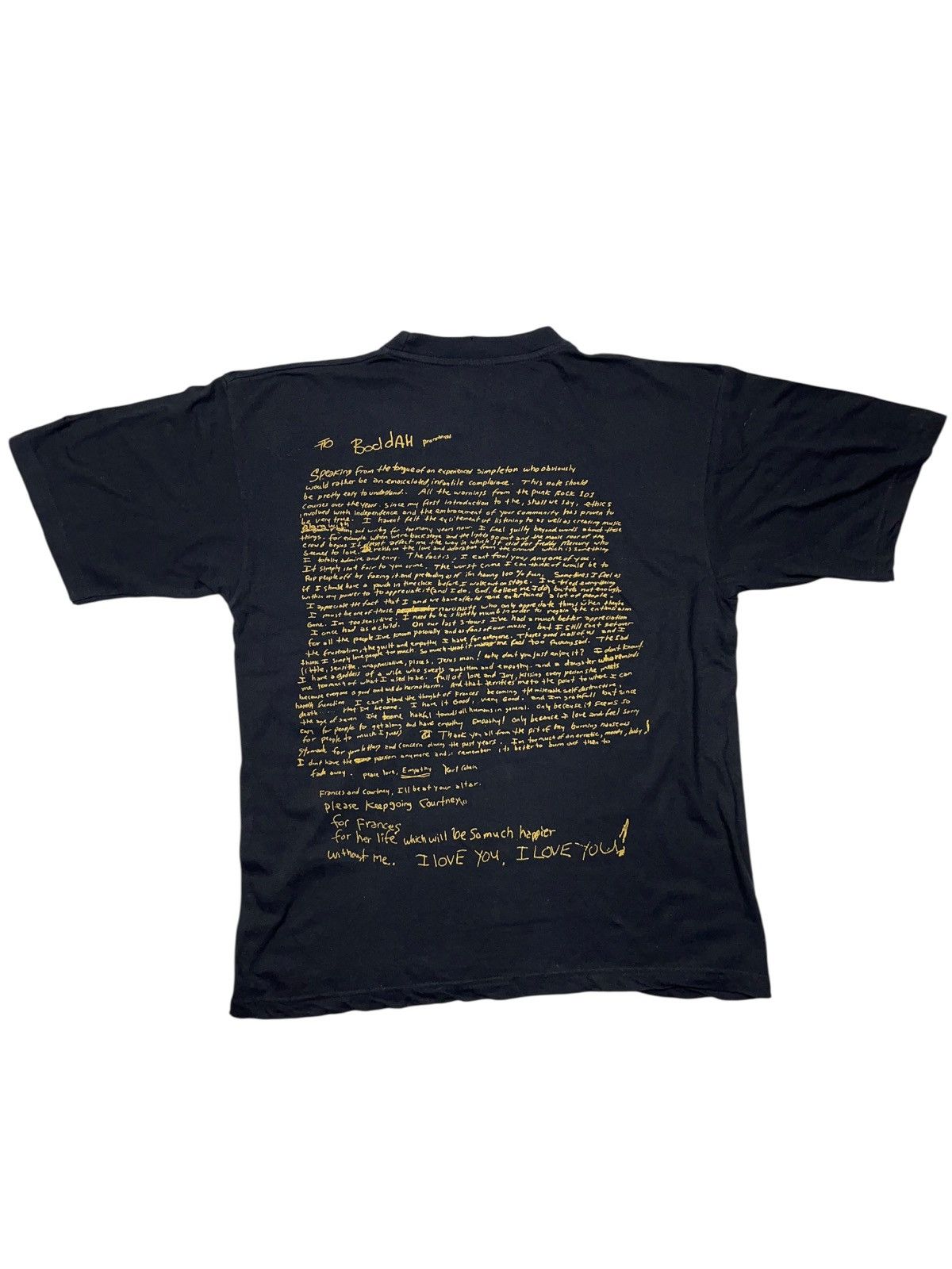 Nirvana Vintage 90s Nirvana Kurt Cobain Death Note Memorial T-shirt Size US L / EU 52-54 / 3 - 2 Thumbnail