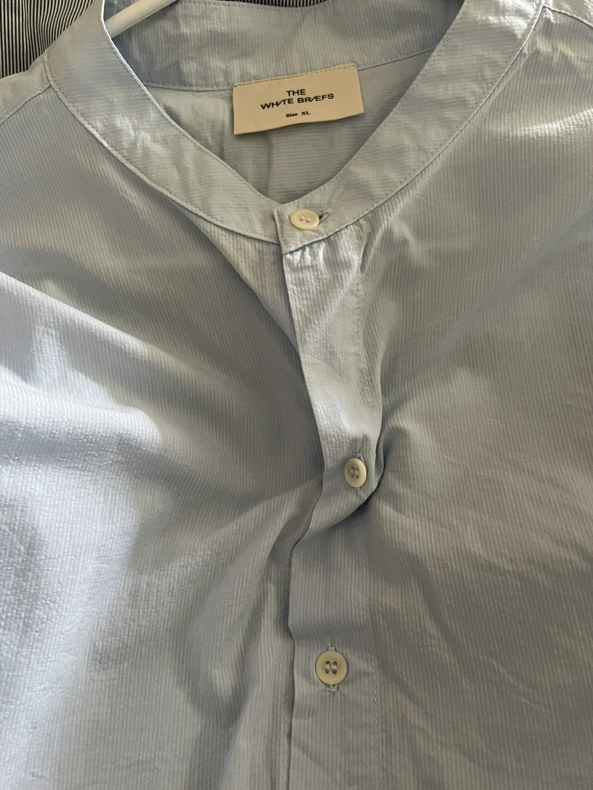 The White Briefs Granddad Collar Long-sleeve Button-up Size US XL / EU 56 / 4 - 3 Thumbnail