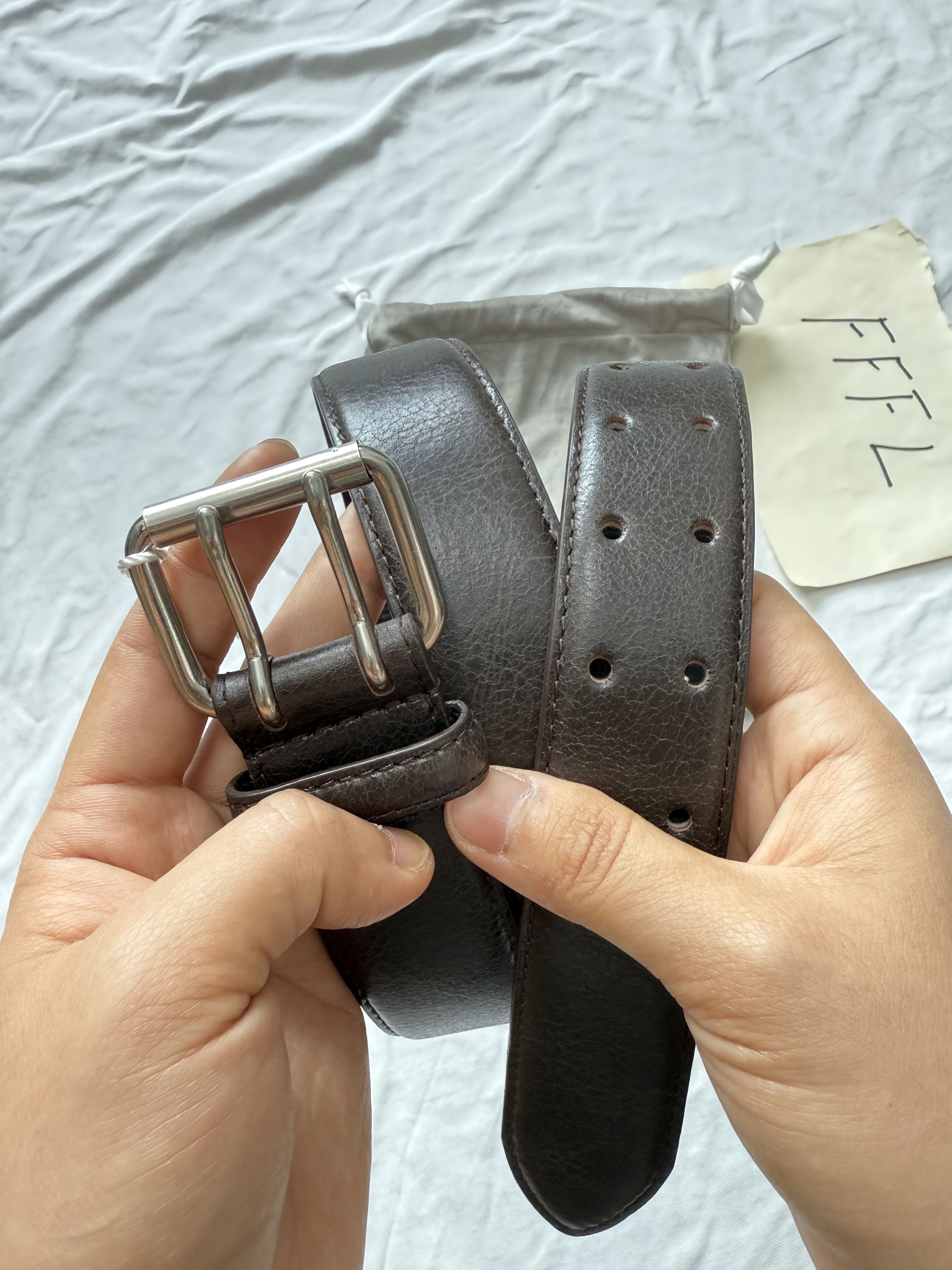 小物 vujade rell two prong belt nappa leather vujade rell two prong belt nappa leather