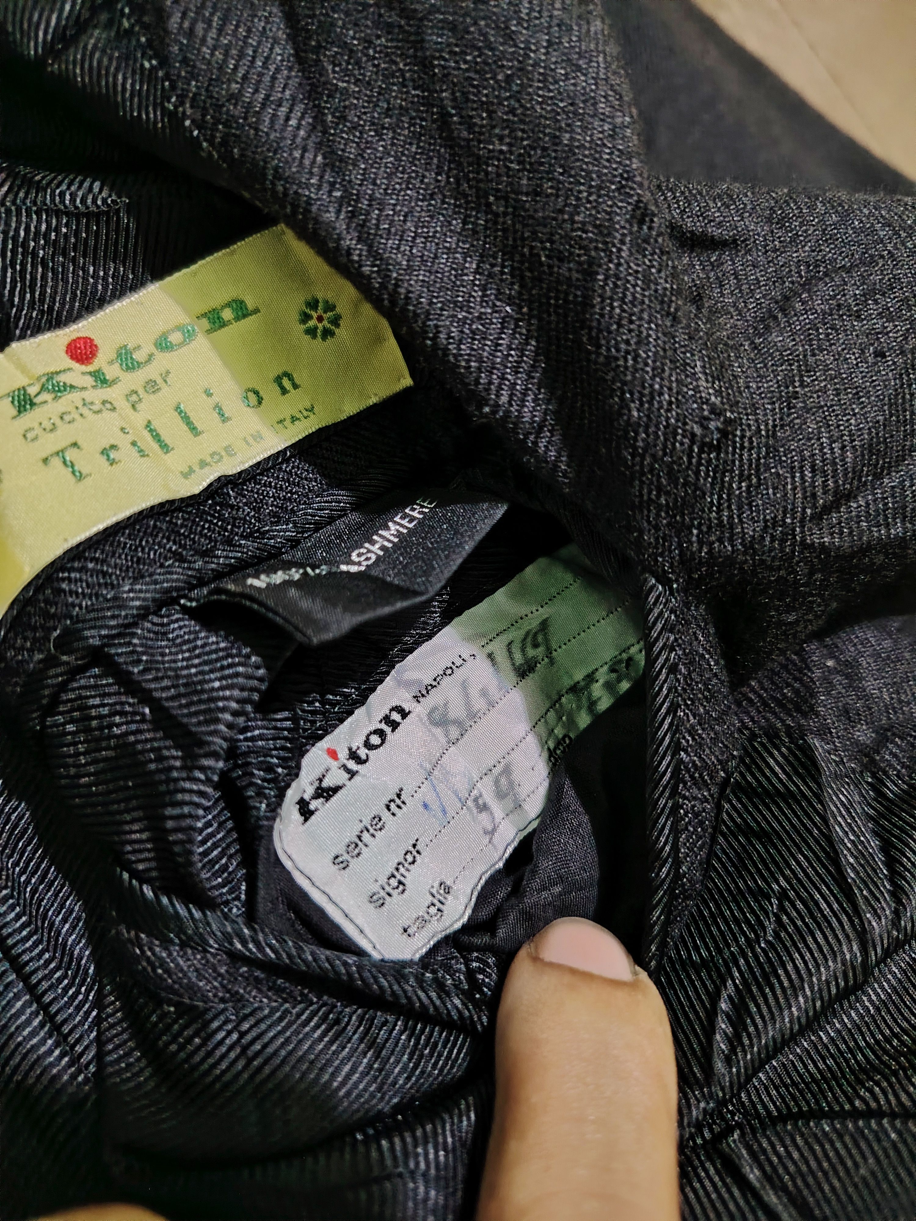 Kiton KITON-90's-CucitoPerTrillion-Cashmere Double Breasted Blazer Size 54L - 12 Thumbnail