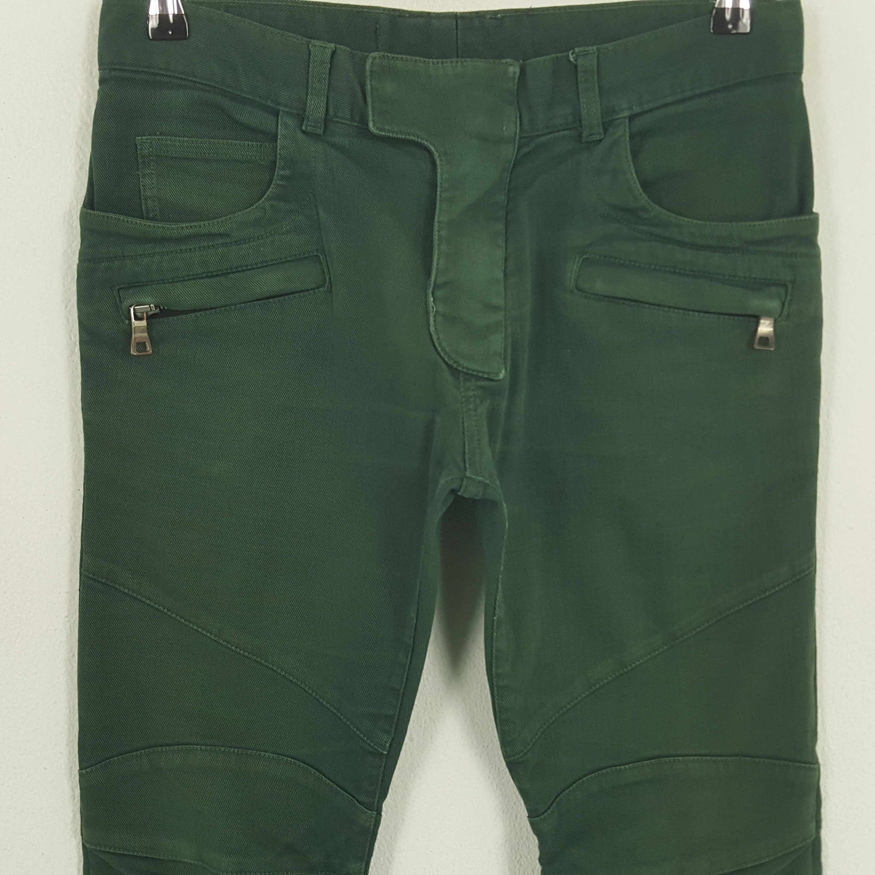 Balmain × Vintage Vintage Balmain Emerald Green Jeans Size US 29 - 2 Thumbnail