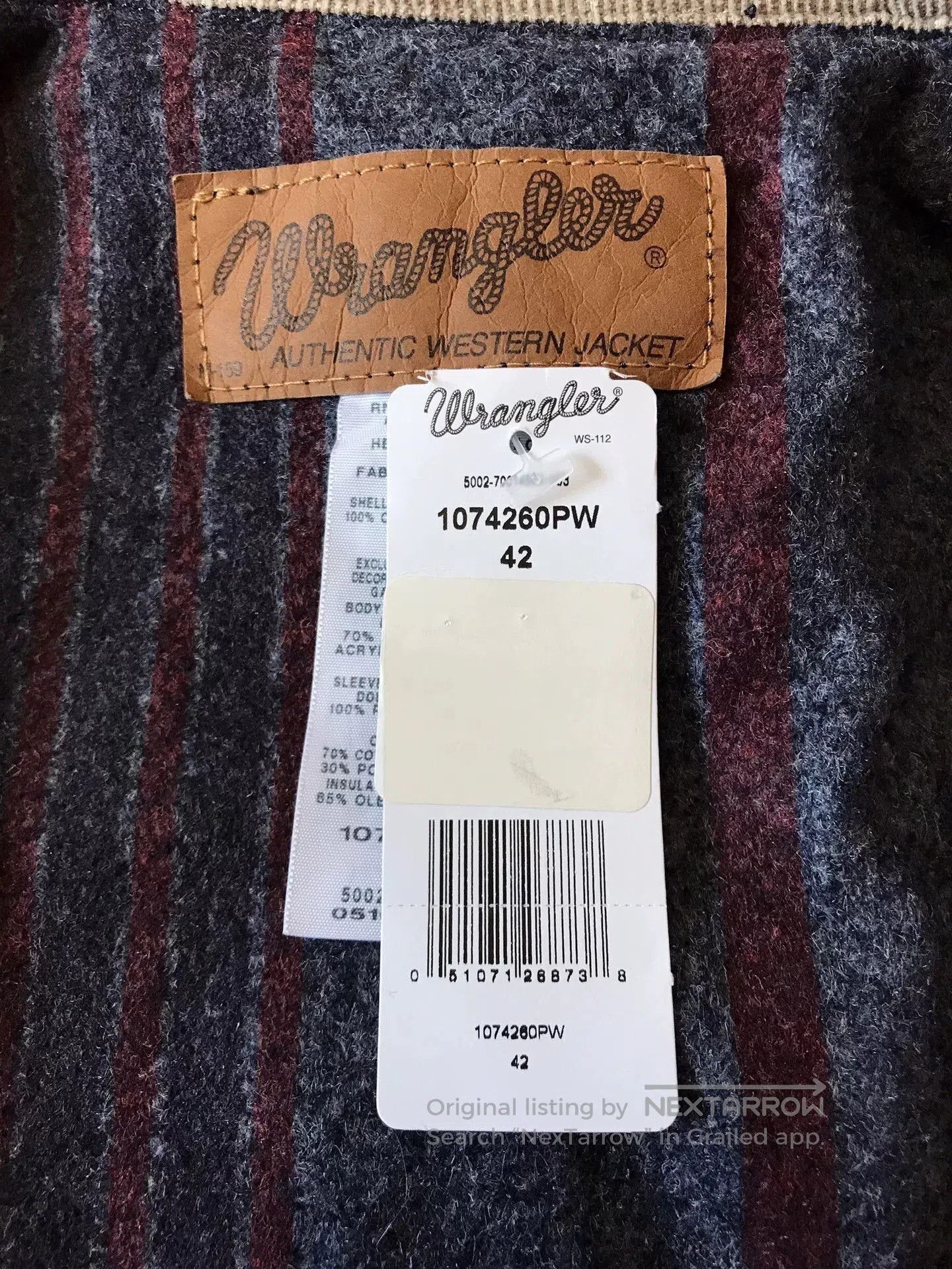Wrangler Wrangler Western Denim Jacket Fleece Lined. Size US XS / EU 42 / 0 - 8 Thumbnail