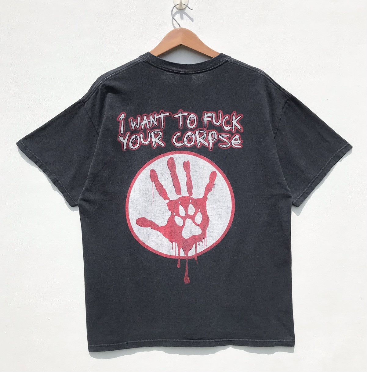 Band Tees 🔥Rare🔥Vintage Wolfpac Rap Rock Band Bloodhound Gang SunFaded Size US XL / EU 56 / 4 - 1 Thumbnail