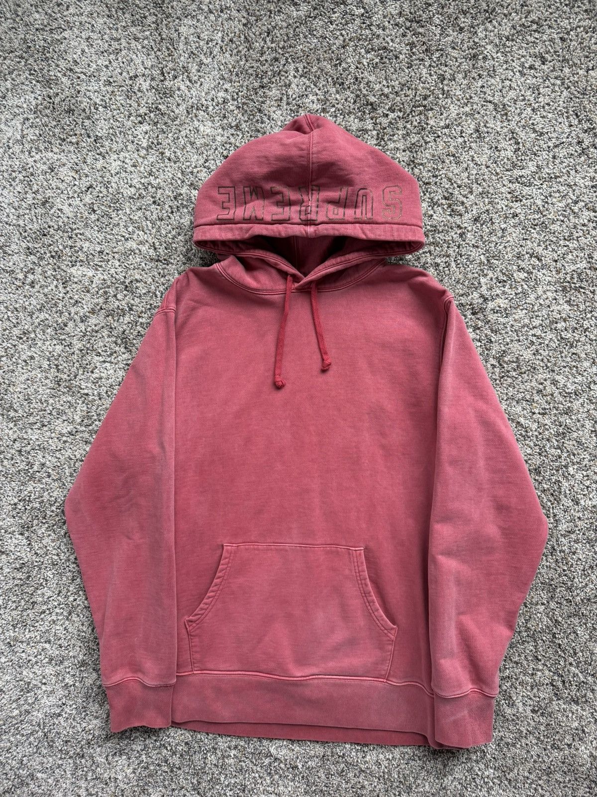 Supreme Supreme washed red hoodie spell out size XL Size US XL / EU 56 / 4 - 1 Thumbnail