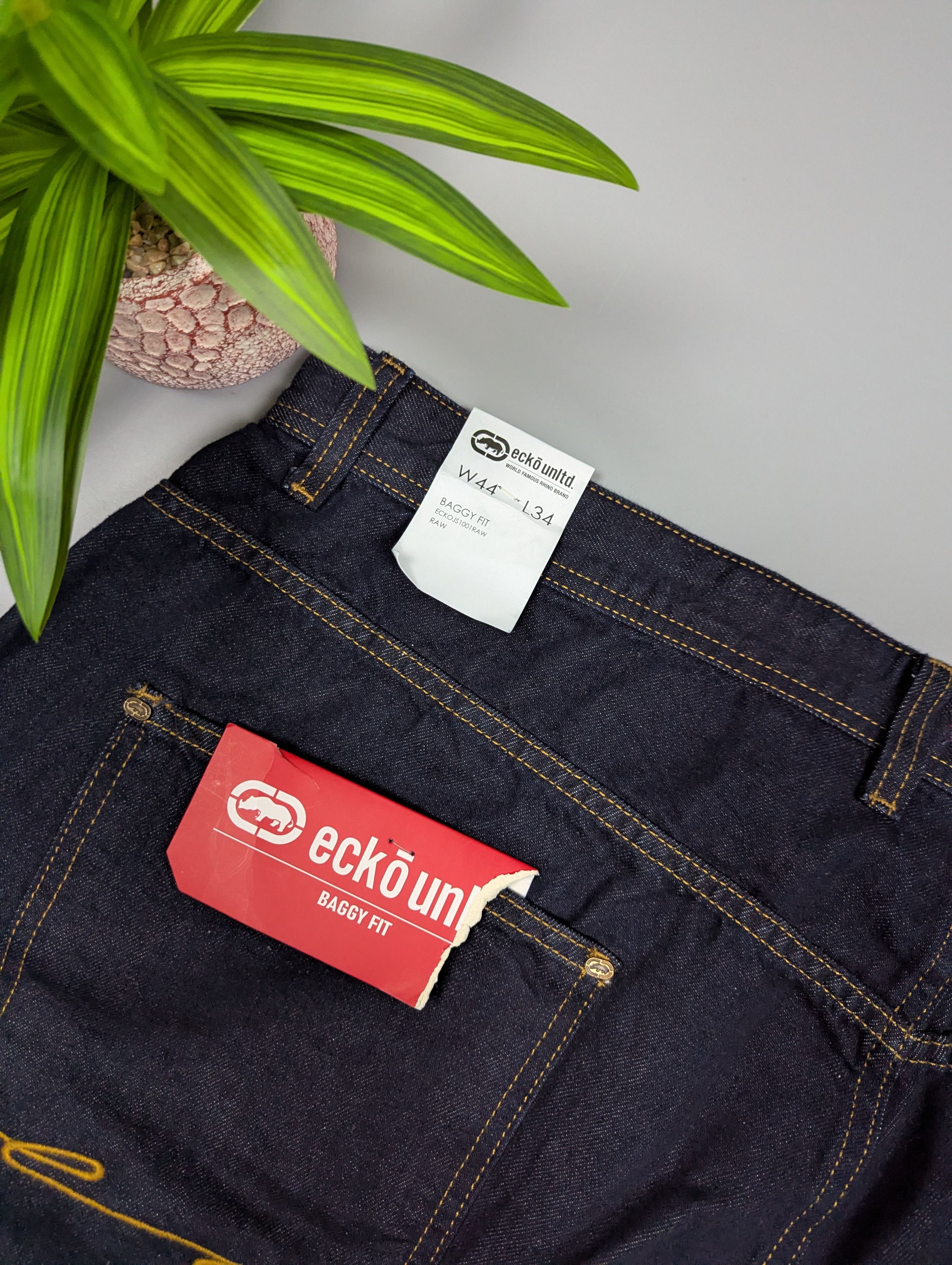 Ecko Unltd. NEW! Y2K Ecko Unltd Baggy Jeans Mens W44 L34 Size US 44 / EU 60 - 8 Thumbnail
