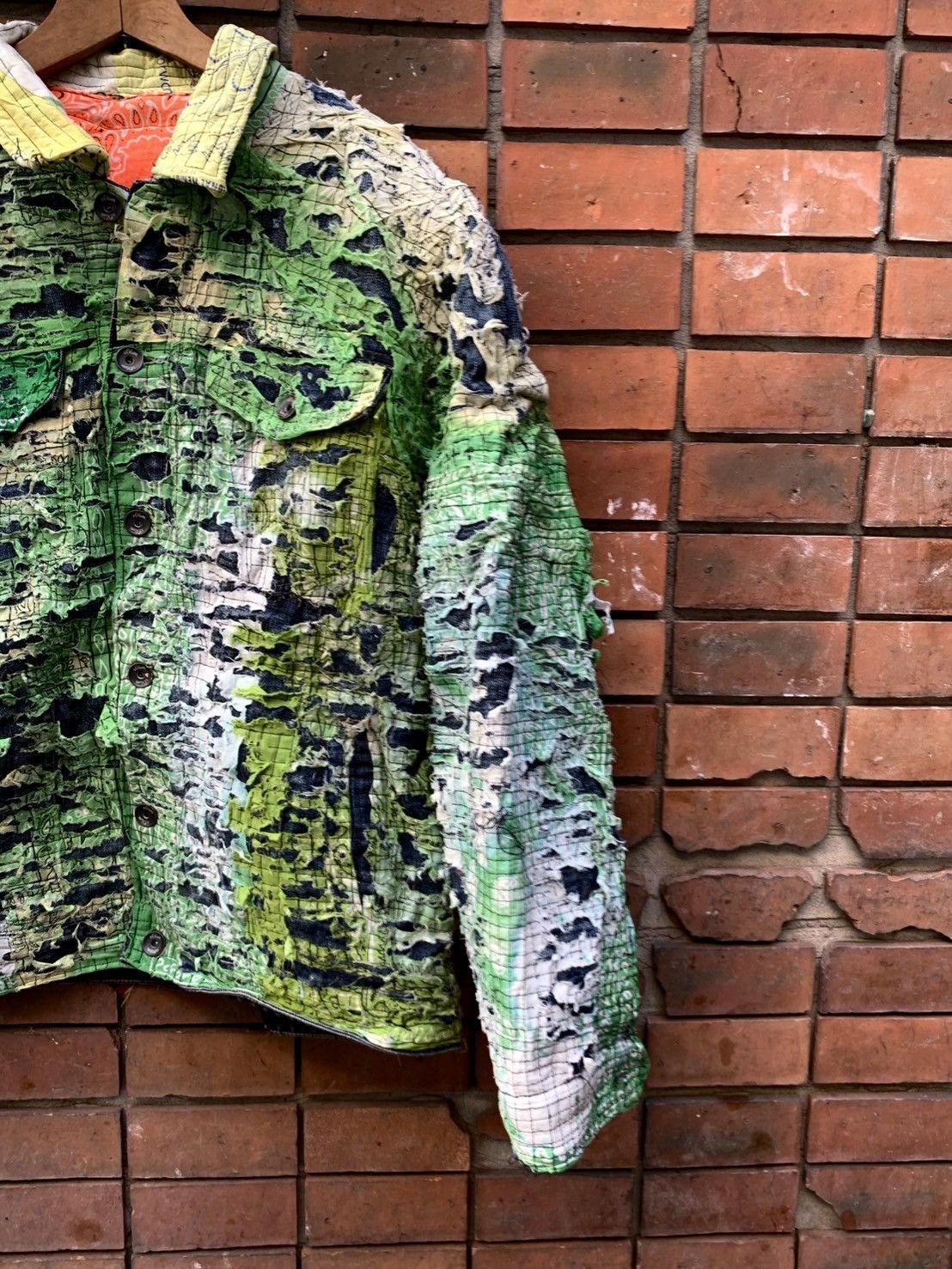 Handmade Distressed Sashiko Denim Jacket like Kapital Size US M / EU 48-50 / 2 - 3 Thumbnail