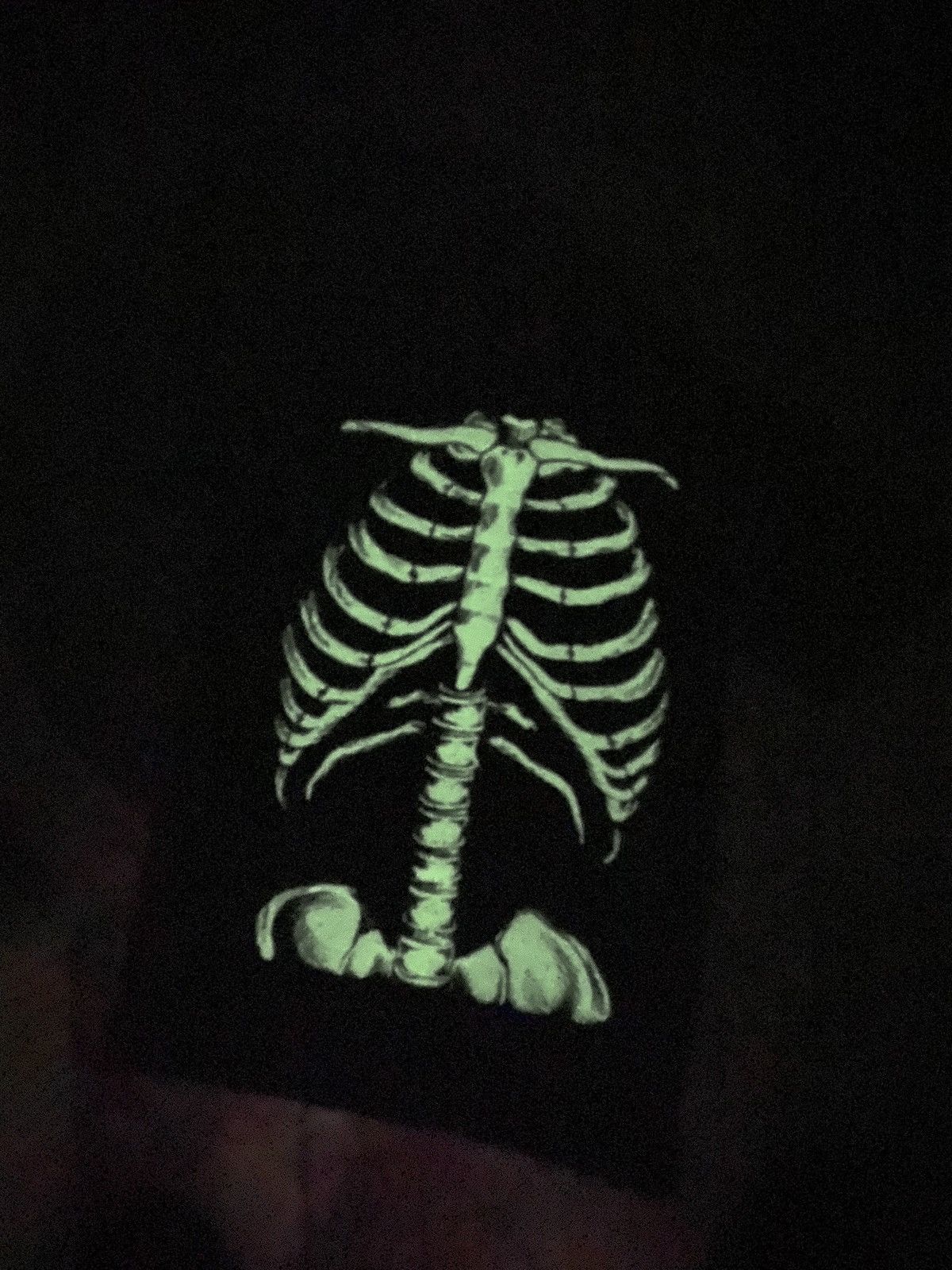 Pre-owned Vintage X-ray Skeleton Night Glow T-shirts Size Medium In Black