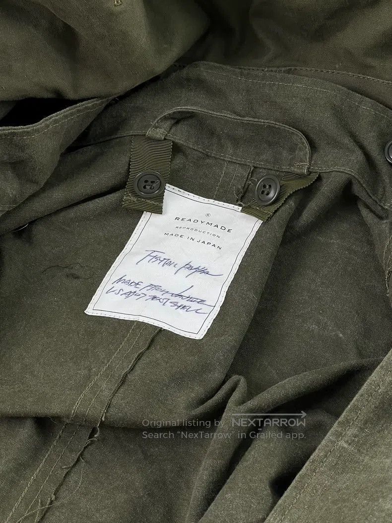 READYMADE Ready Made Military Green Leather Parka with Fish Tail Hoo Size US M / EU 48-50 / 2 - 7 Thumbnail