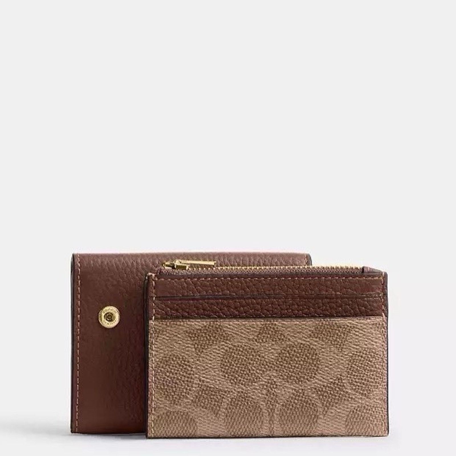 Coach NWT Coach Card Holder Wallet CZ034 Gold/Tan/Brown Size ONE SIZE - 6 Thumbnail