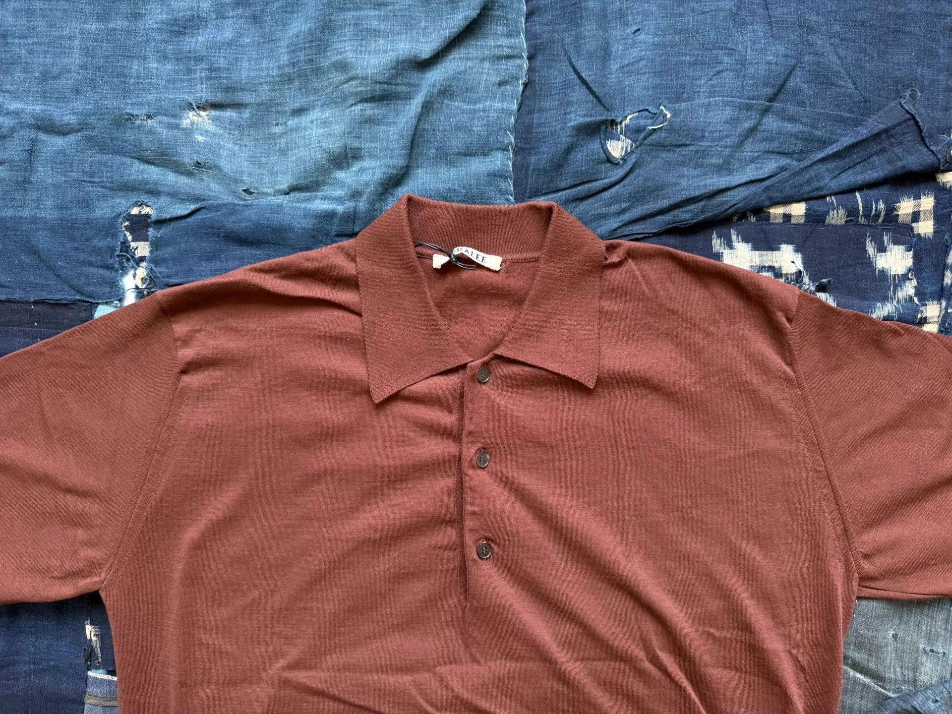 Auralee AURALEE 25SS High Gauge Knit Polo Brown 3 Strong Twist LSC Size US L / EU 52-54 / 3 - 3 Thumbnail