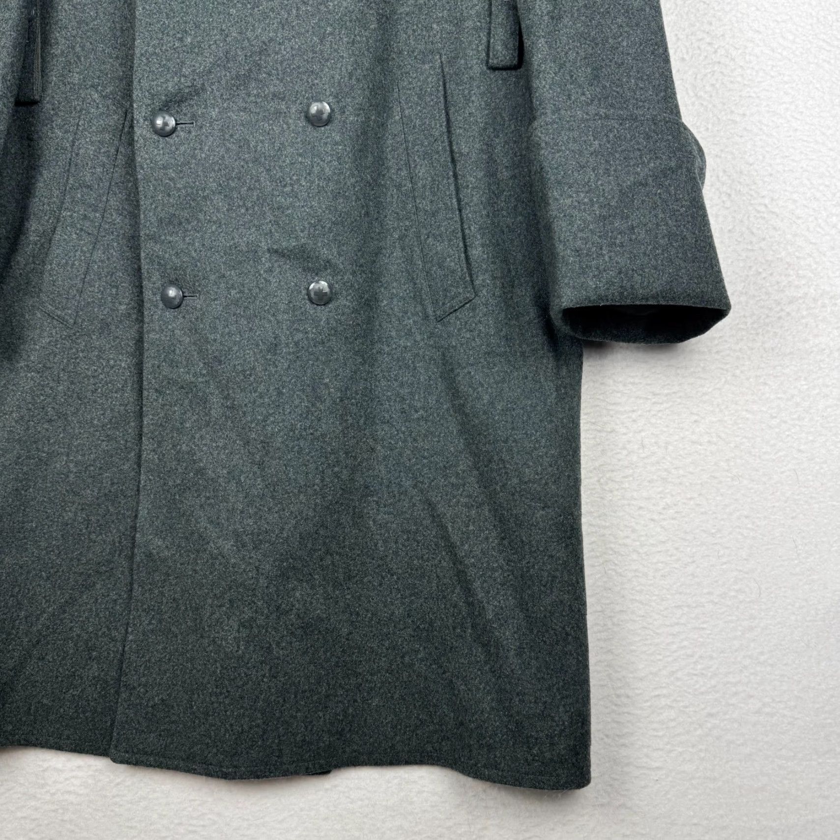 Doublet VINTAGE Swiss Army Coat EU 46BB Long Trench Wool Overcoat Army Mens L Green Winter Size US L / EU 52-54 / 3 - 3 Thumbnail