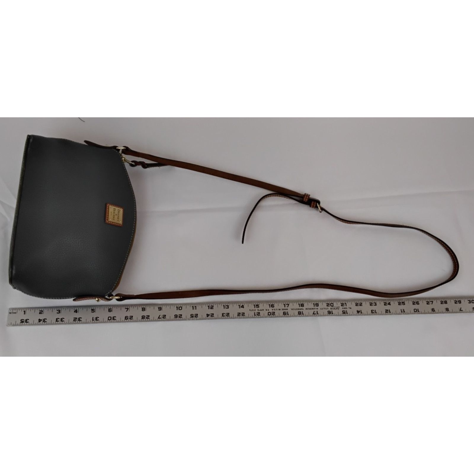 Dooney & Bourke Dooney & Bourke Domed Crossbody Bag Gray/Brown Leather Purse Size ONE SIZE - 20 Thumbnail