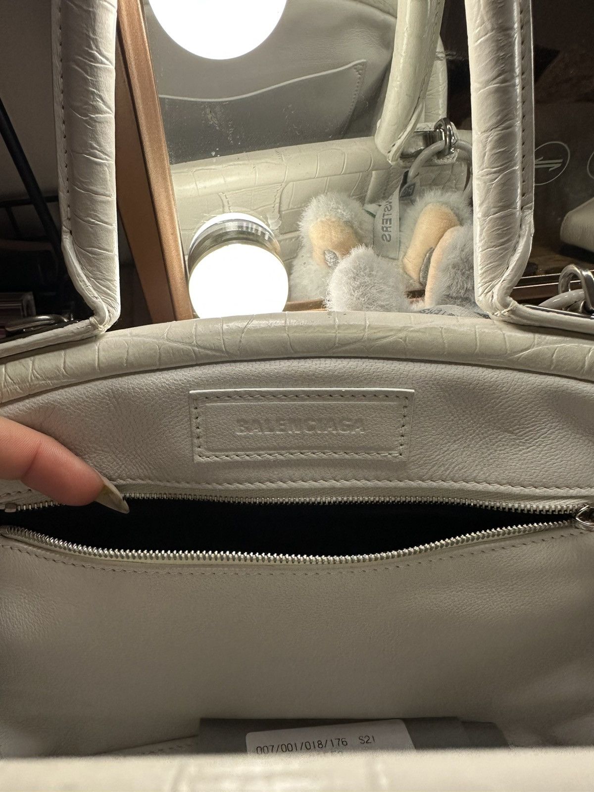 Balenciaga Balenciaga 2022 Embossed Leather Small Editor Handle Bag Size ONE SIZE - 10 Thumbnail