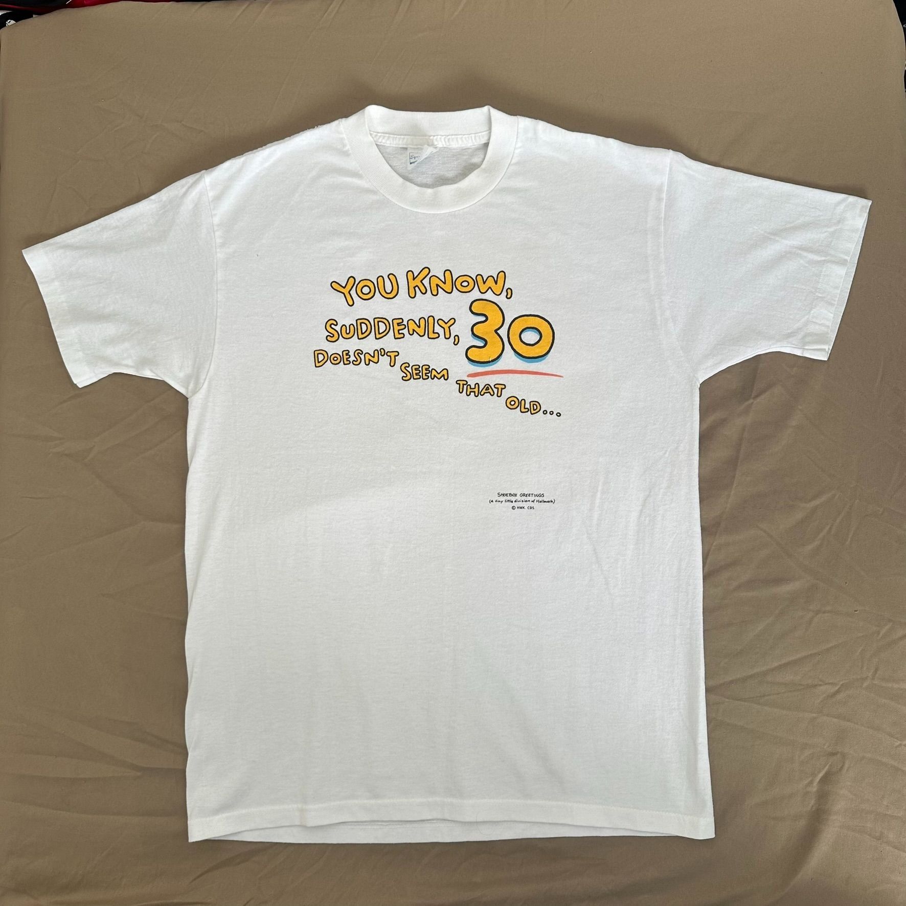 Vintage Vintage 80s Shoebox Greetings Age 30 T-Shirt Funny Single St Size US L / EU 52-54 / 3 - 1 Thumbnail
