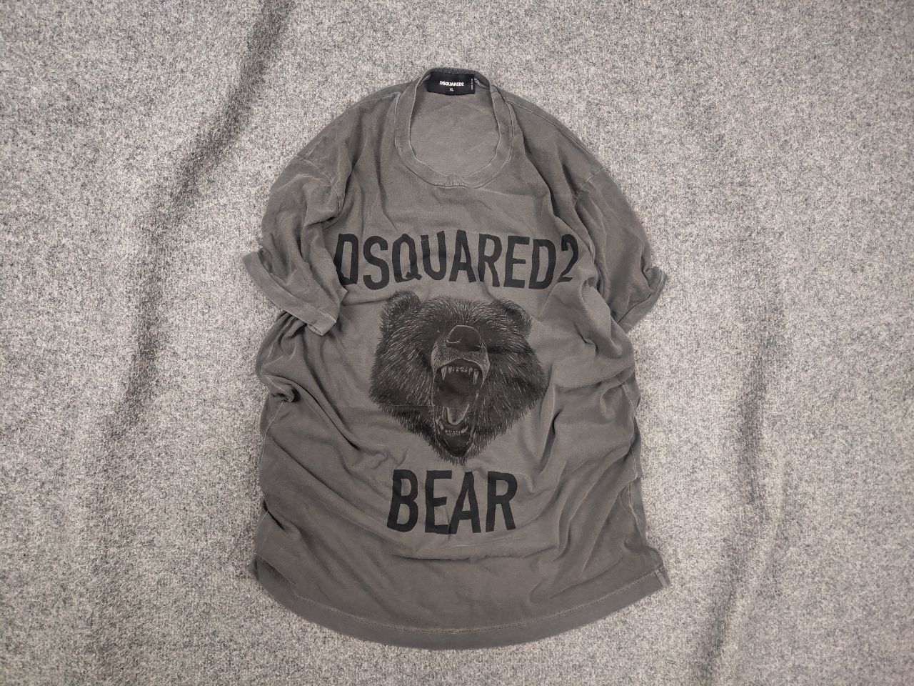 Dsquared2 Dsquared Bear Tee graphite t-shirt boiled effect Vintage Size US XL / EU 56 / 4 - 1 Thumbnail