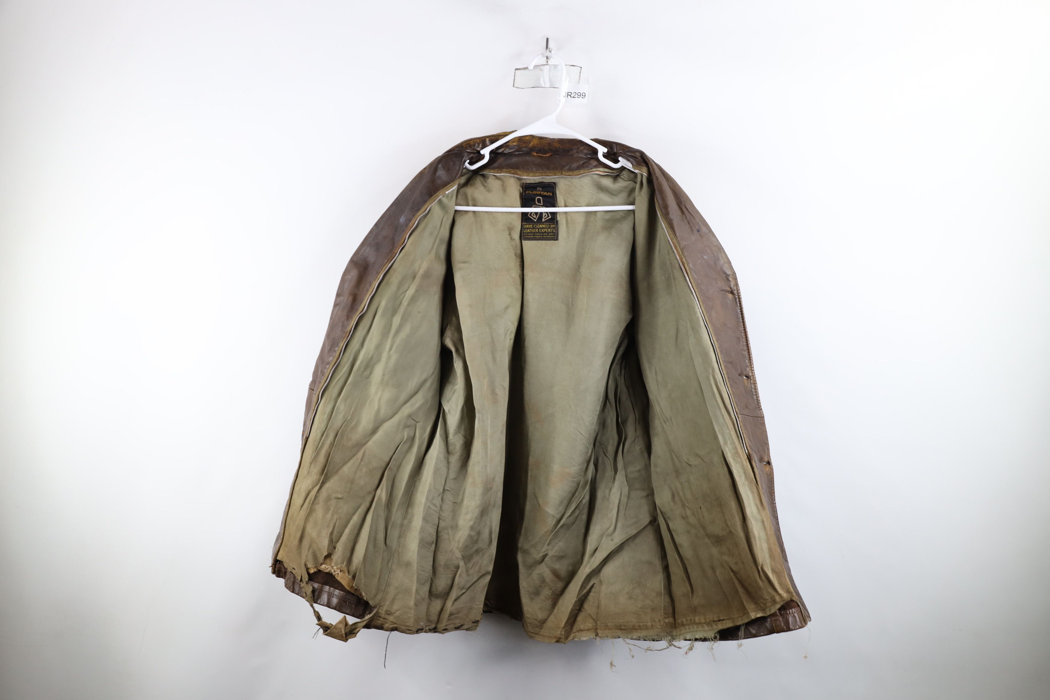 Vintage Vintage 70s Streetwear Leather Jacket Coat Brown USA Size US L / EU 52-54 / 3 - 9 Thumbnail