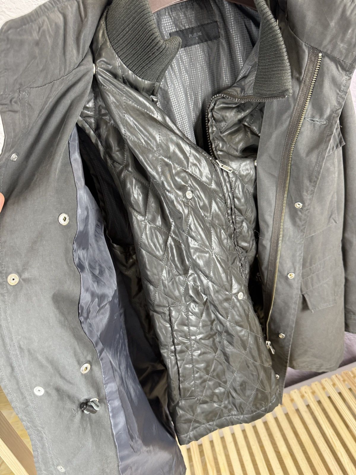 Japanese Brand 2 in 1 Plus One multipocket utility jacket with vest lining Size US XL / EU 56 / 4 - 11 Thumbnail