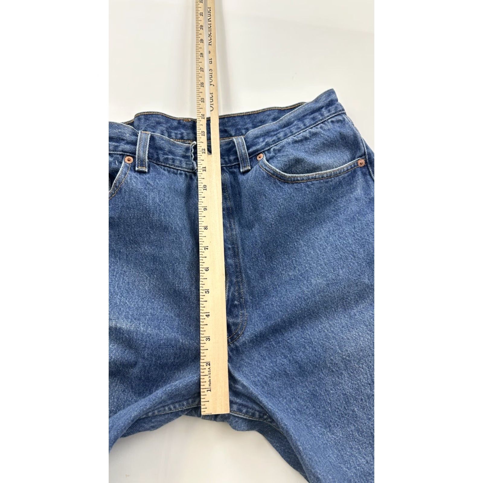 Levi's VINTAGE Levi’s 501 Jeans Mens 34 x 26 Blue Distressed Cropped Cut Off USA Bohemian City Festival Grunge Hipster Straight Size US 34 / EU 50 - 5 Thumbnail