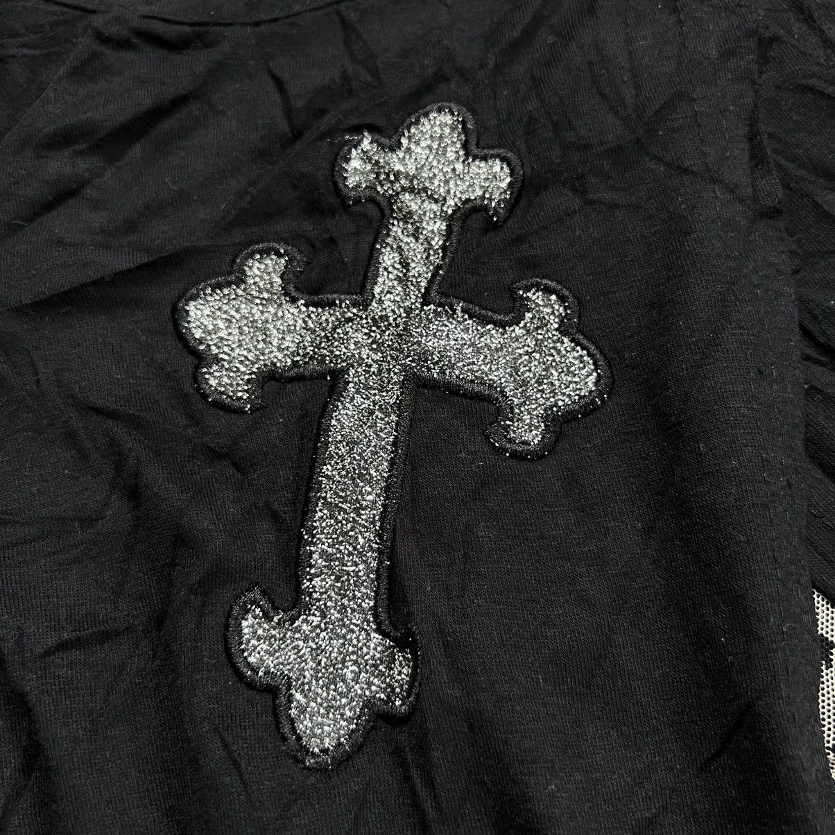 Japanese Brand 2000’s Garnet Japanese Vkei Style Skull Mesh Shirt Size M / US 6-8 / IT 42-44 - 7 Thumbnail