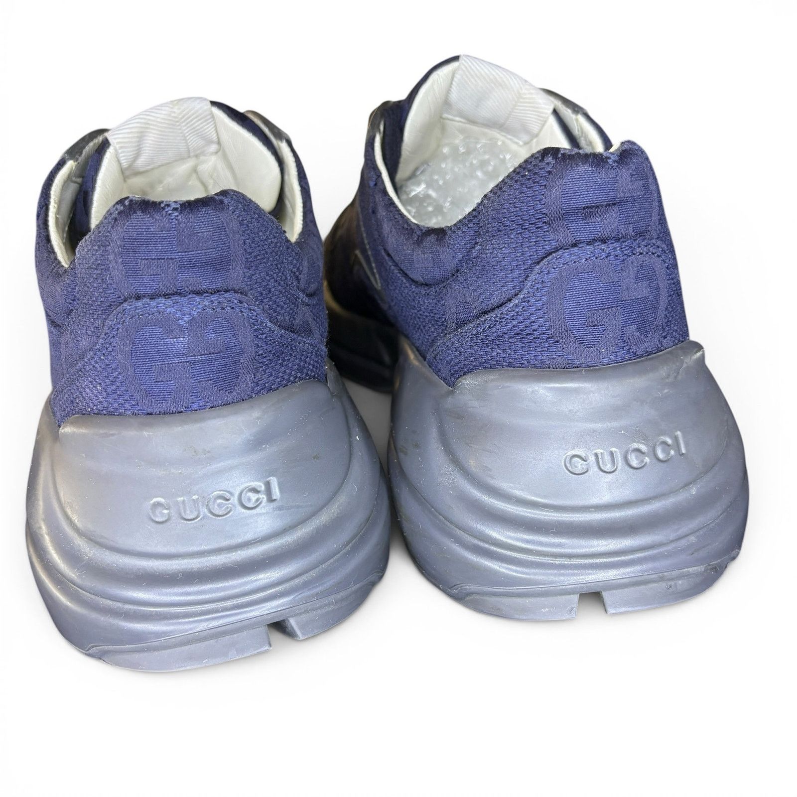 Gucci Gucci Rython Blue Monogram Trainer Sneakers | Size 7.5G Size US 8.5 / EU 41-42 - 5 Thumbnail