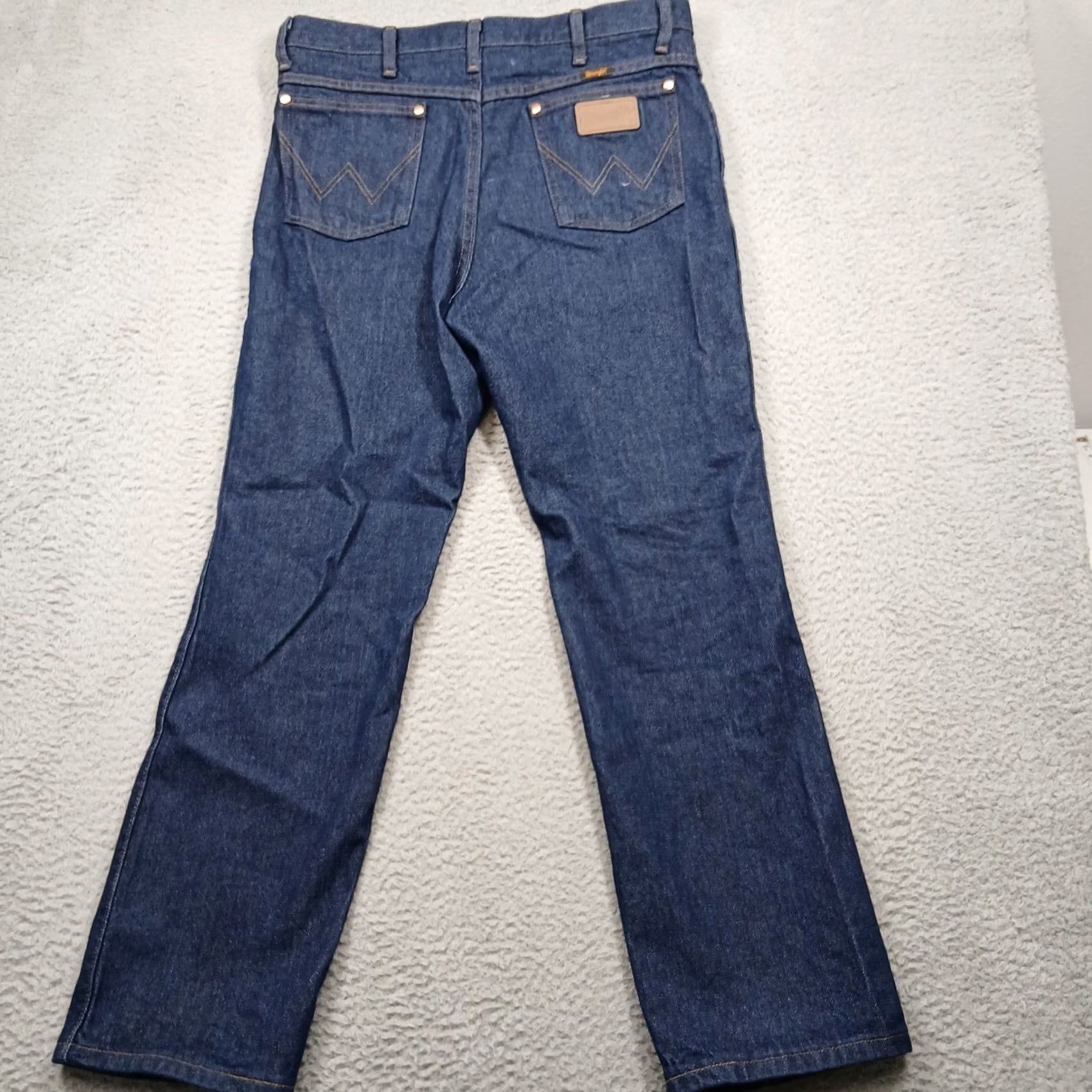 Wrangler Wrangler Jeans Cowboy Cut Blue Denim 33x30 Men Slim/Classic Fit Straight Leg Jeans Denim Cotton Size US 33 - 3 Thumbnail