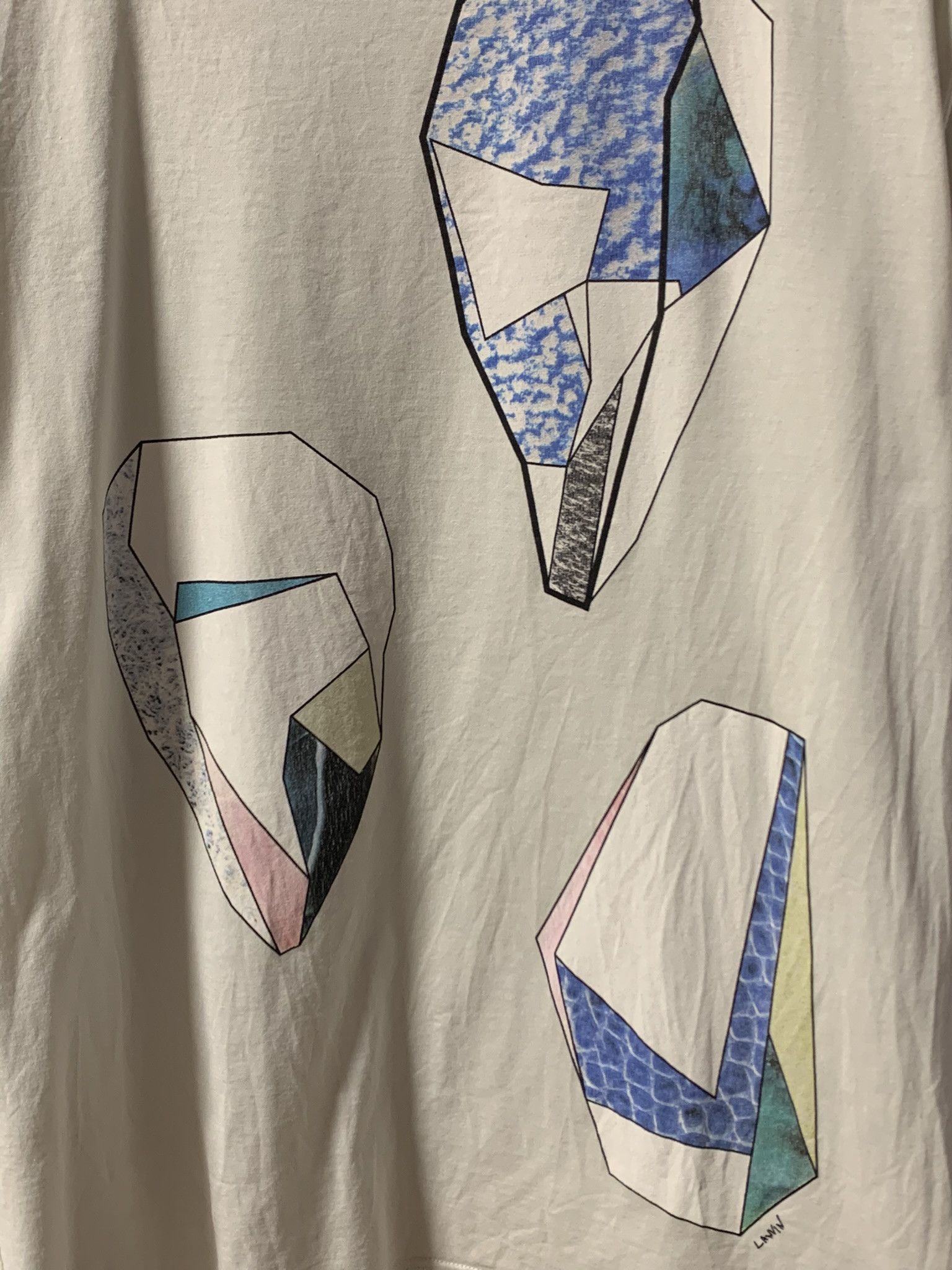 Lanvin LANVIN LIMITED EDITION ROCK-PRINT COTTON-JERSEY T-SHIRT Size US L / EU 52-54 / 3 - 2 Thumbnail