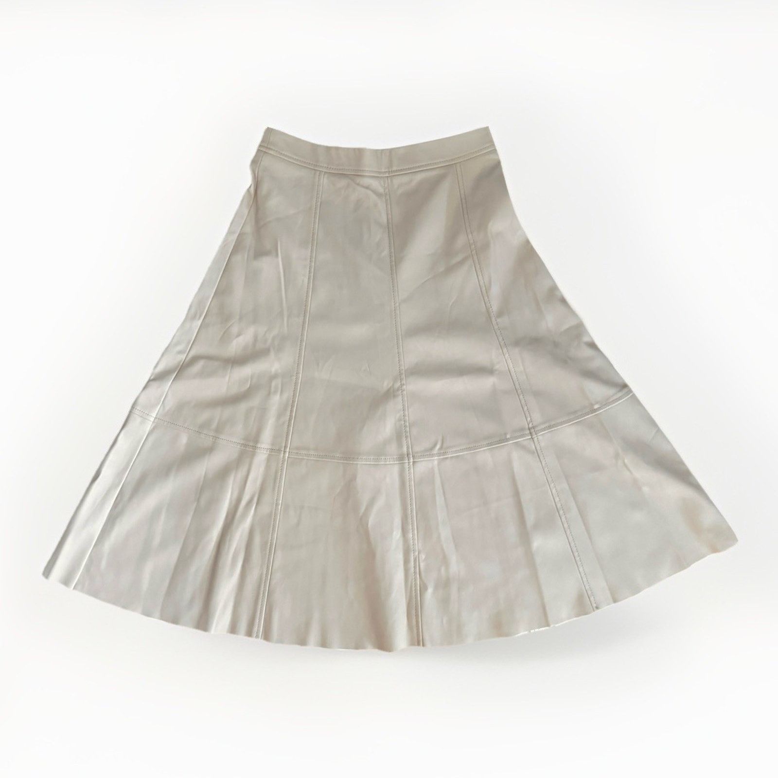 Banana Republic Banana Republic Women's Skirt Sz 0 Midi party faux leather Size 25" / US 0 / IT 36 - 2 Thumbnail