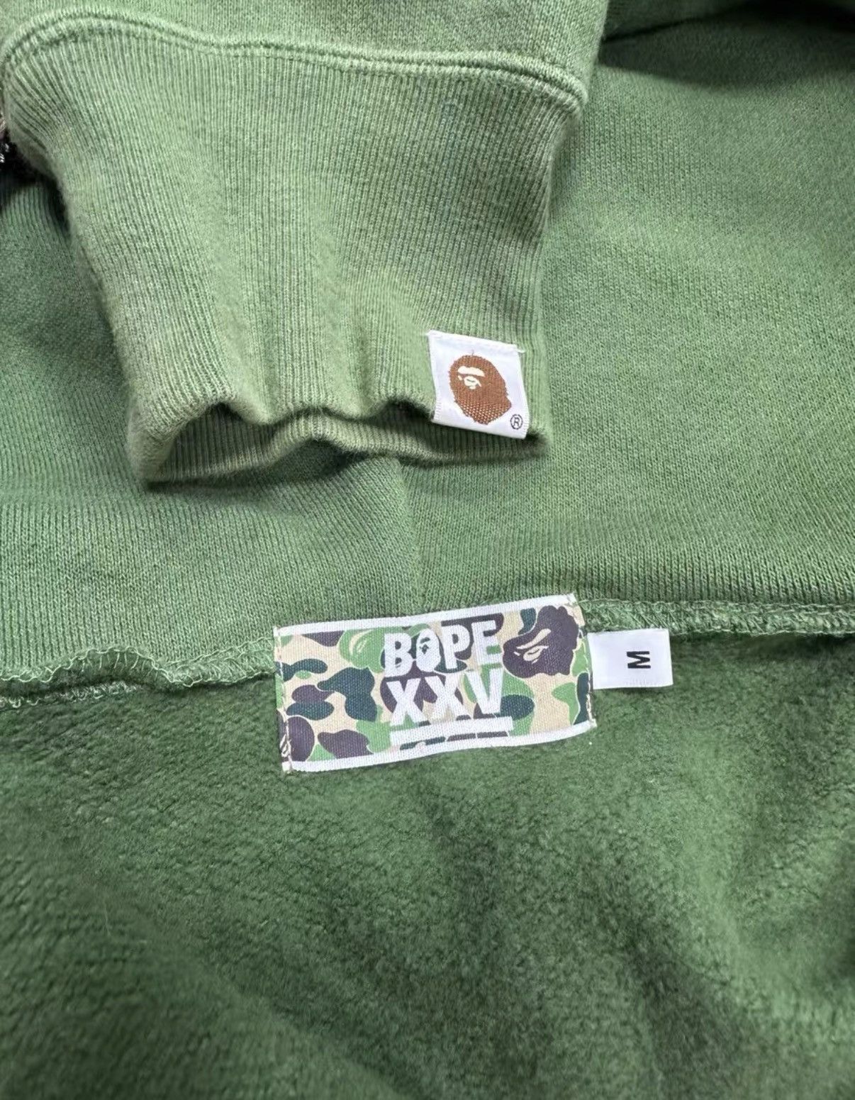 Bape BAPE Green Half-Sleeve Shark Hoodie Jacket K5 Size US M / EU 48-50 / 2 - 3 Thumbnail