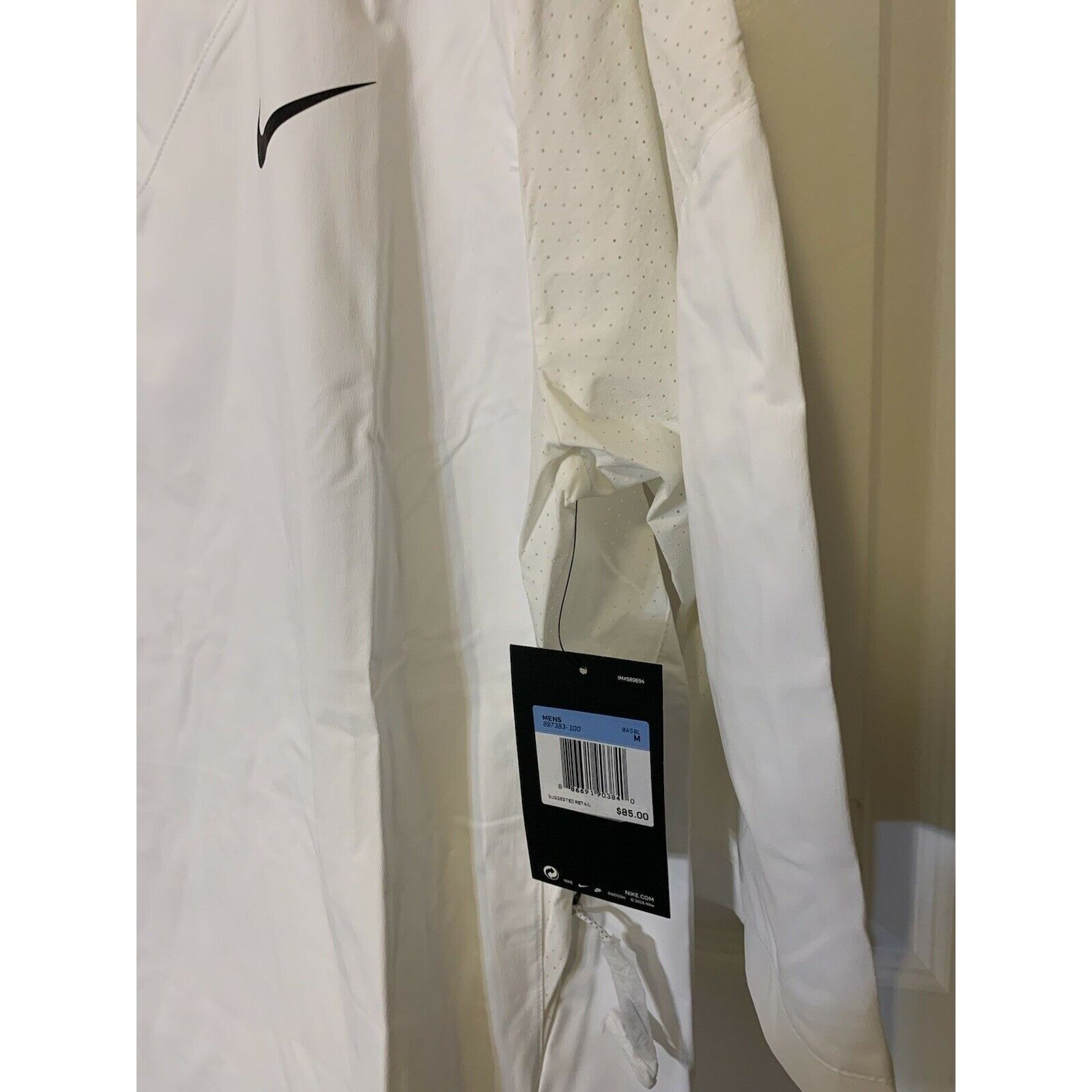 Nike Nike Baseball Pullover Men’s Sz M White Size US M / EU 48-50 / 2 - 4 Thumbnail