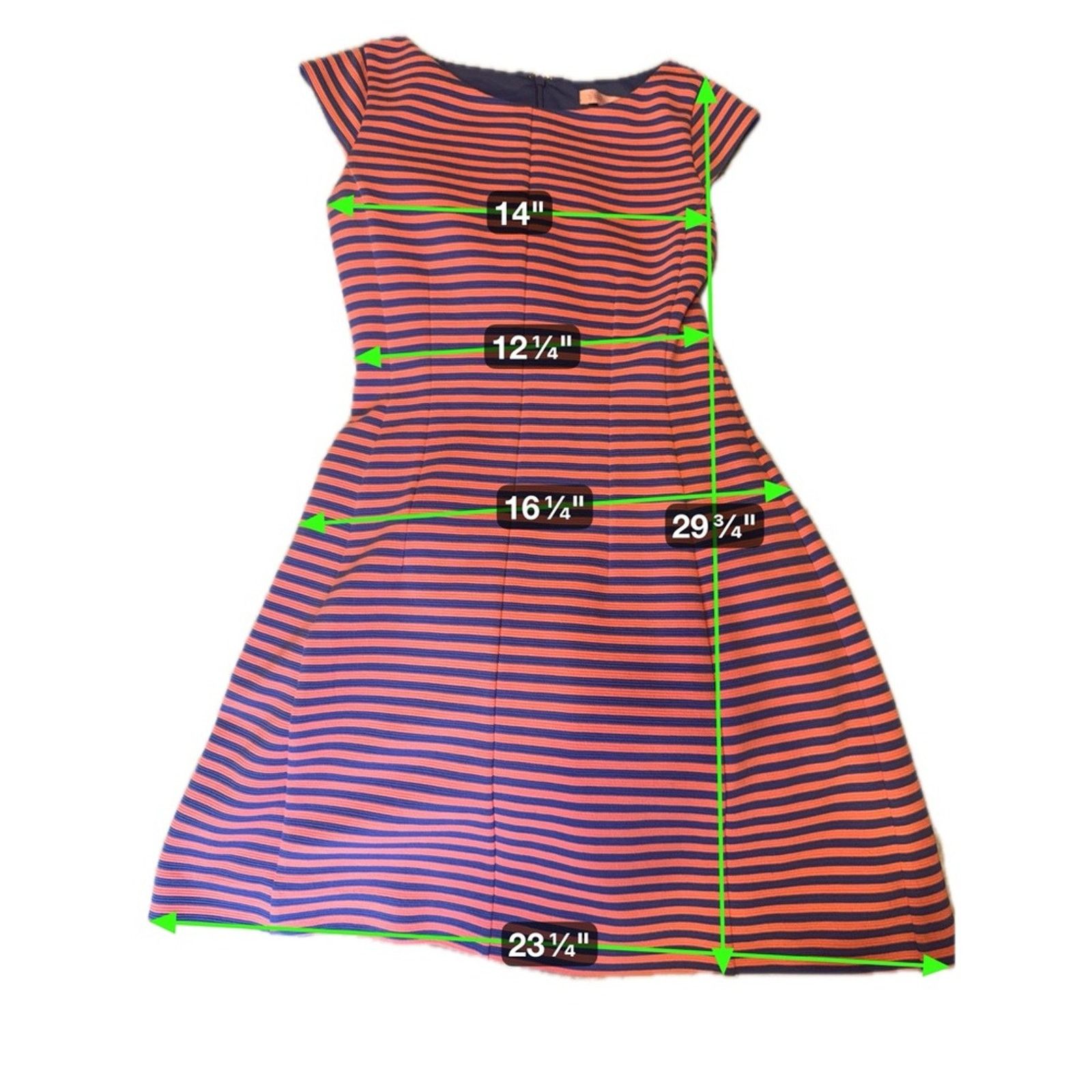 Lilly Pulitzer Lilly Pulitzer Striped Midi Dress in Coral and Navy size S Size S / US 4 / IT 40 - 2 Thumbnail