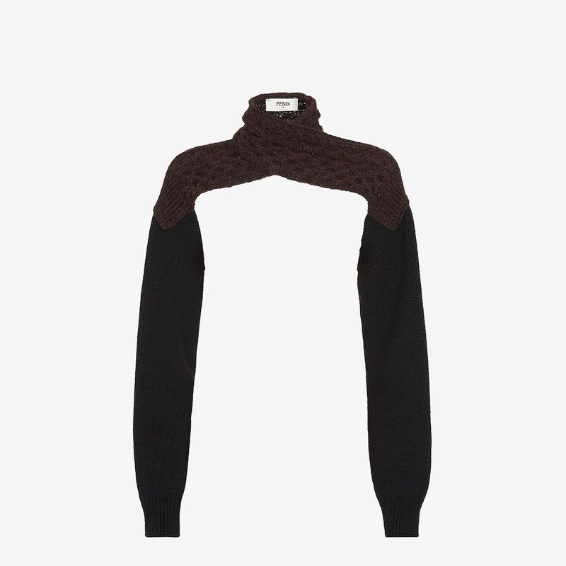 Fendi o1s1wg111225 Shrug in Brown/Black Size XL / US 12-14 / IT 48-50 - 1 Thumbnail