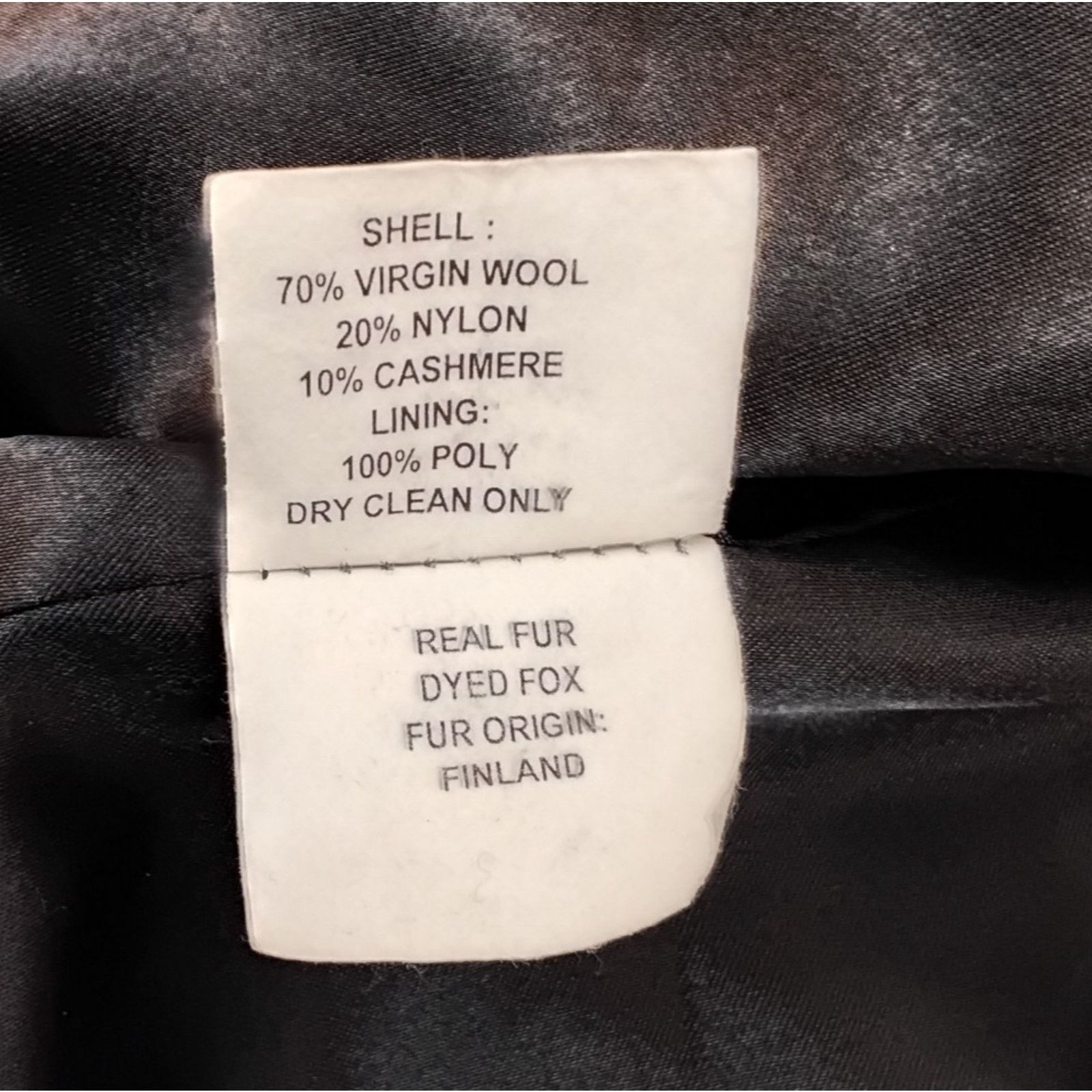 Pendleton Pendleton Wool Coat Women's 10 Petite Black Fox Fur Trim Size L / US 10 / IT 46 - 8 Thumbnail