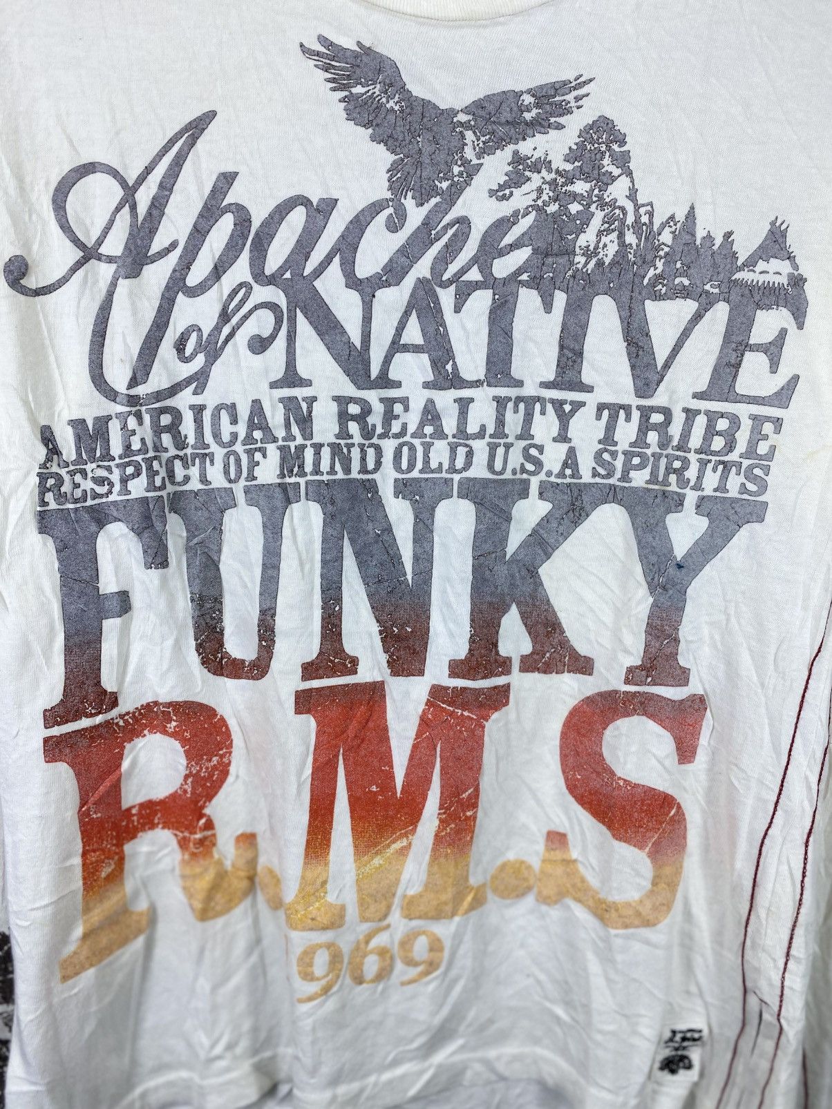 Japanese Brand × Vintage Apache Native American Funky R.M.S Poem Long Sleeve Size US M / EU 48-50 / 2 - 2 Thumbnail
