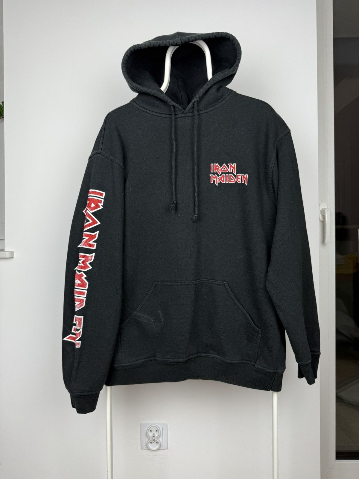 Band Tees × Iron Maiden × Vintage 2003 Vintage Iron Maiden The Trooper Big Logo Black Hoodie Size US L / EU 52-54 / 3 - 1 Thumbnail