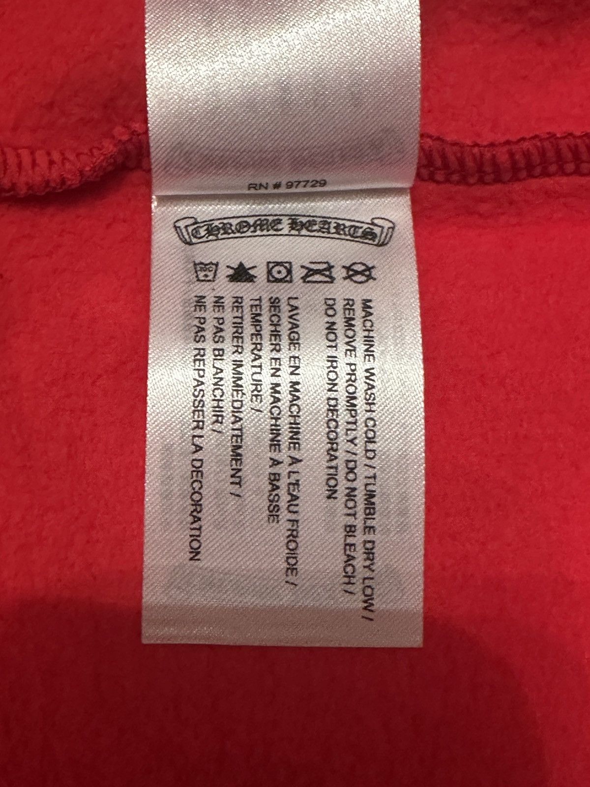 Chrome Hearts Chrome Hearts Red Scroll Hoodie Size US L / EU 52-54 / 3 - 13 Thumbnail