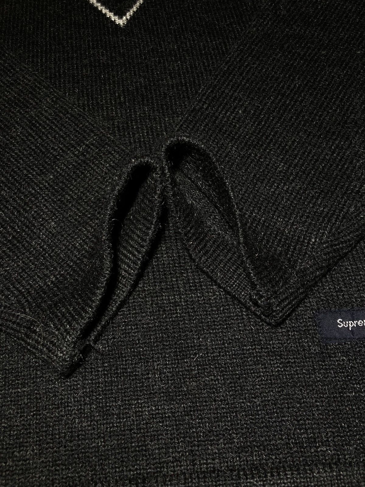 Supreme 2001 Supreme Rhombus Diamond Check Gray Sweater 90s OG 2000s Size US L / EU 52-54 / 3 - 6 Thumbnail