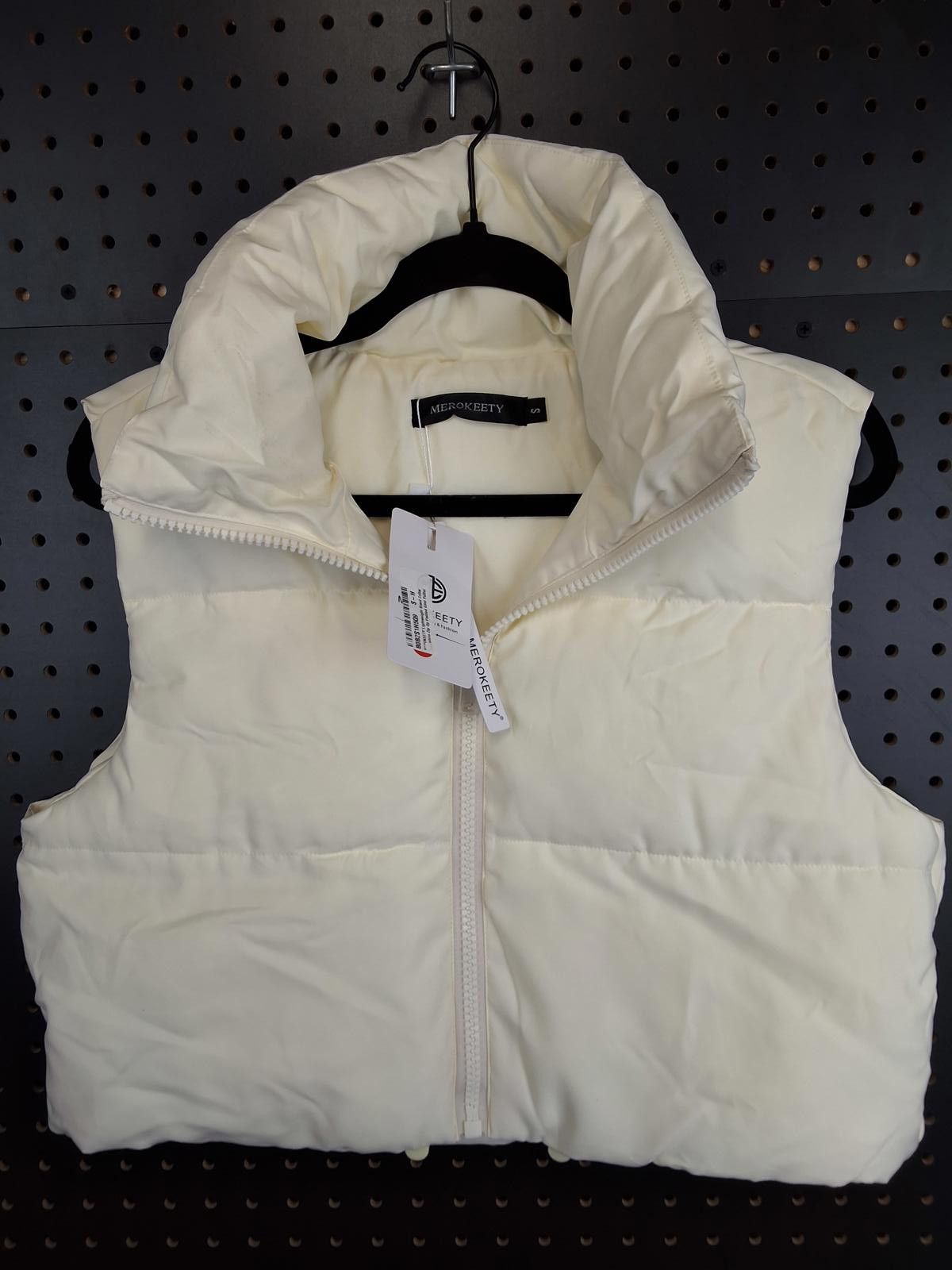 Other Chic Ivory Puffer Vest by Merokeety - Size S Size S / US 4 / IT 40 - 1 Thumbnail