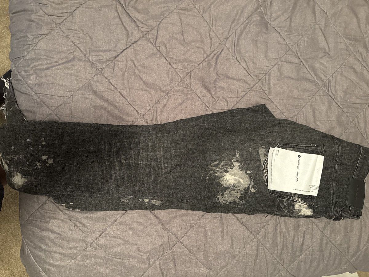 Purple Brand PURPLE BRAND Big Bleach Blowout Skinny Jeans 'Black' Size US 31 - 3 Thumbnail