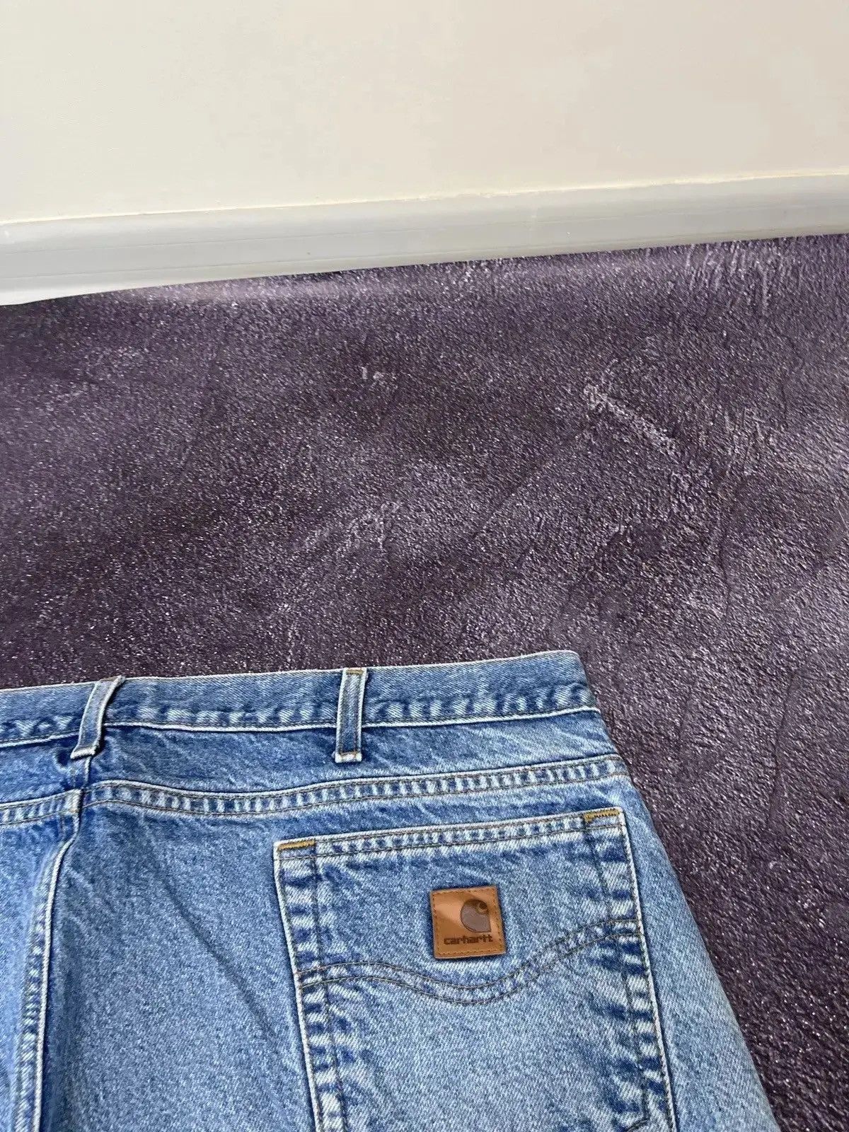 Carhartt × Vintage Vintage Carhartt 90s Faded Light Blue Hype Denim Baggy Jeans Size US 38 / EU 54 - 5 Thumbnail