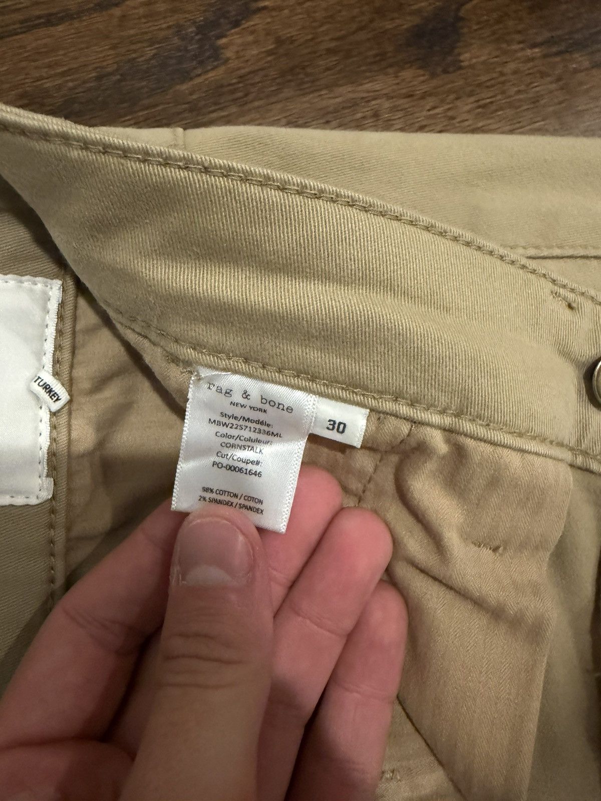 Rag & Bone Rag & Bone Fit 2 Stretch Chino (Color: Cornstalk) Size US 30 / EU 46 - 3 Thumbnail