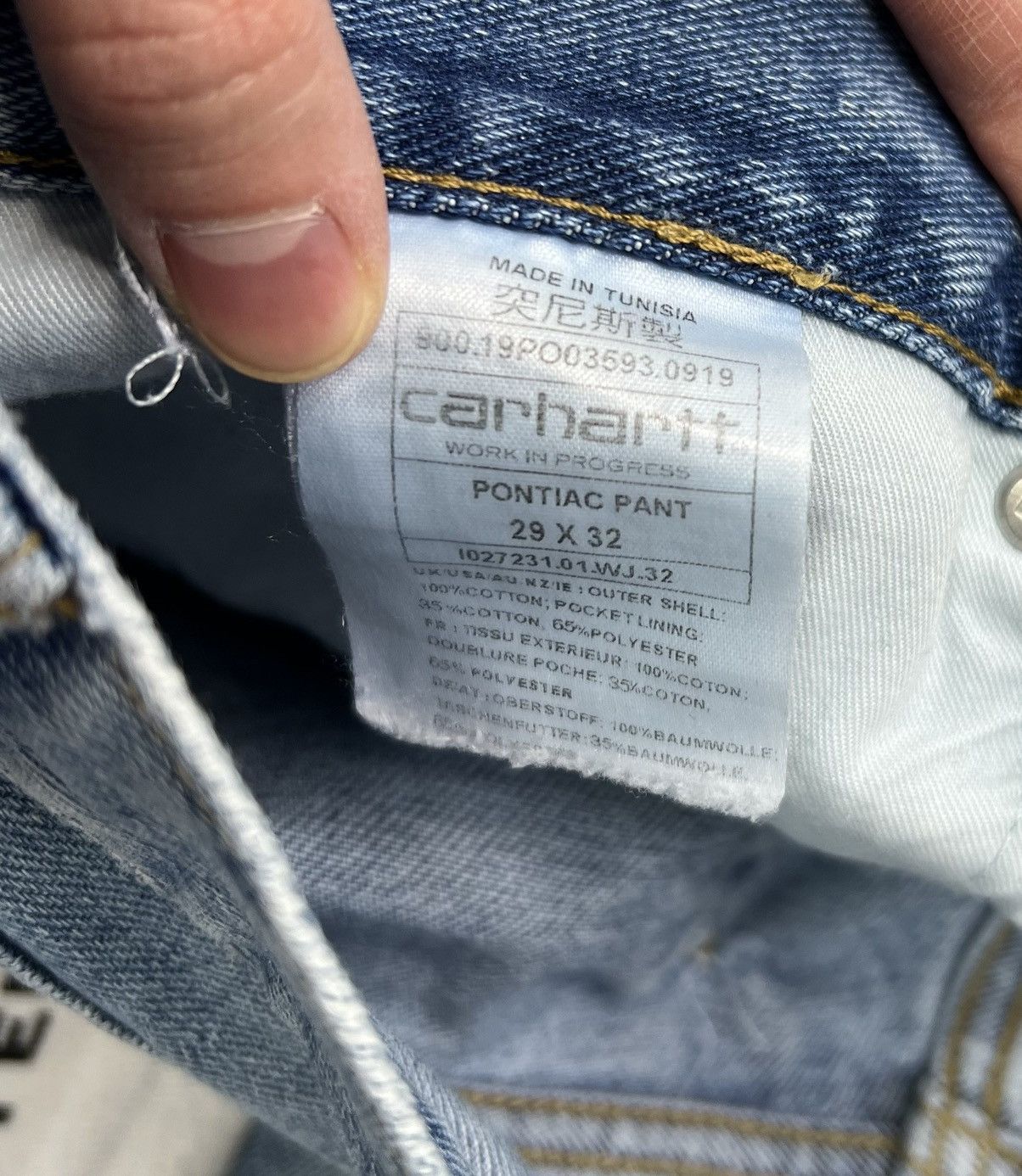 Carhartt Pants Carhartt Pontiac blue logo Size US 32 / EU 48 - 6 Thumbnail