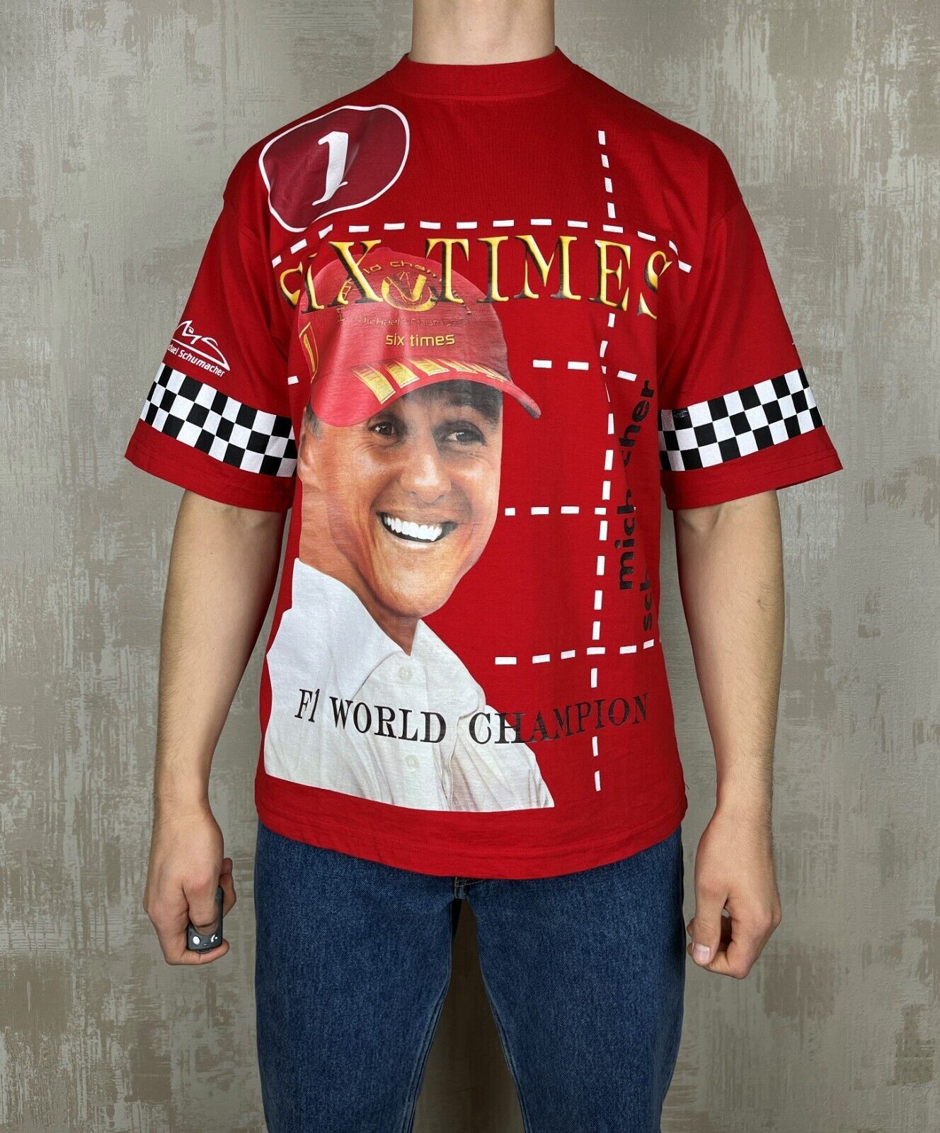 Formula 1 Michael Schumacher Six Times F1 World Champion T-shirt Size US XXL / EU 58 / 5 - 1 Thumbnail