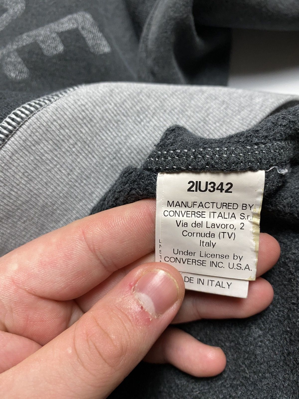 Converse × Vintage Converse Vintage Sweatshirt Big Logo Made in Italy Size M Size US M / EU 48-50 / 2 - 7 Thumbnail