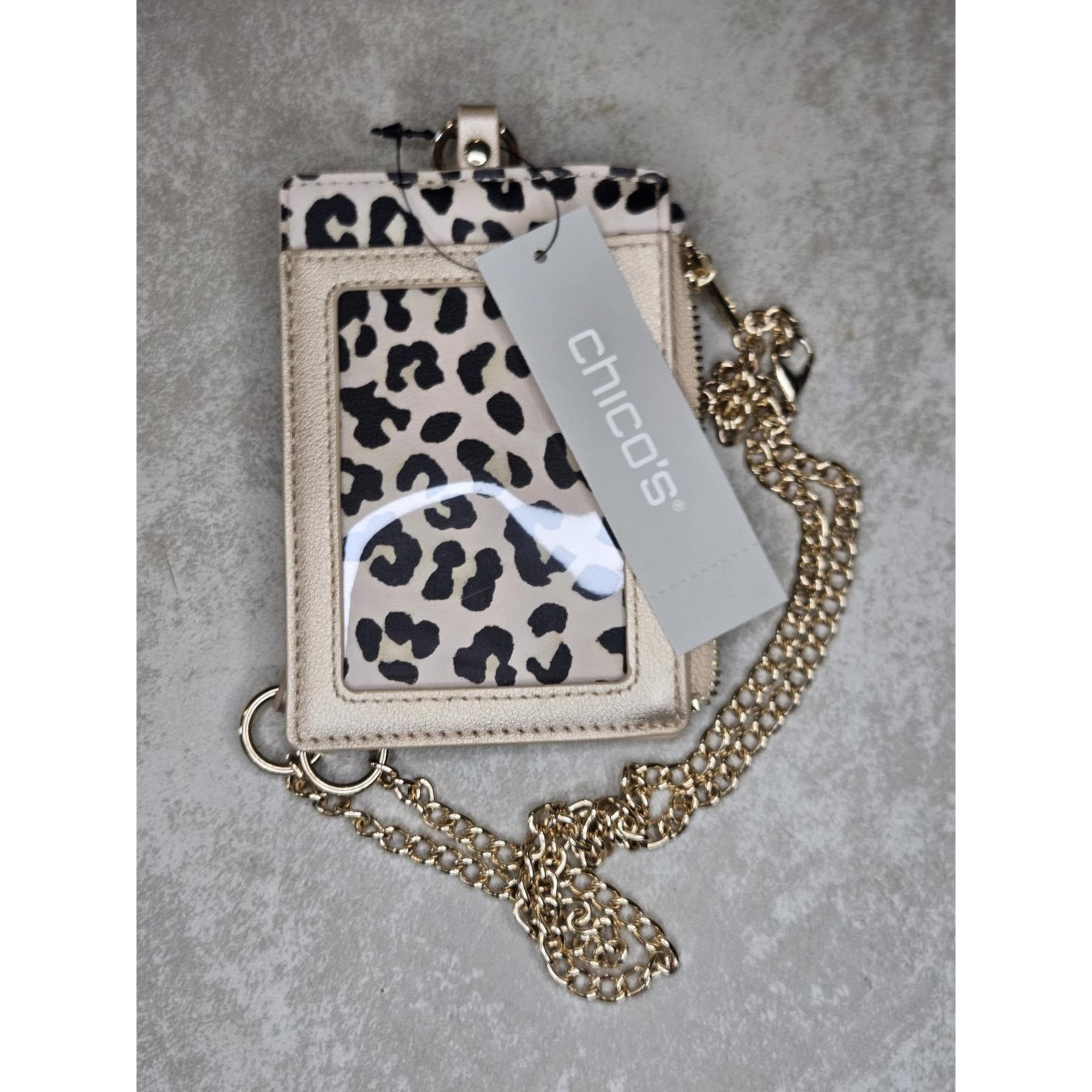 Chicos Chicos chain leopard lanyard badge holder zipper closure Size ONE SIZE - 2 Thumbnail