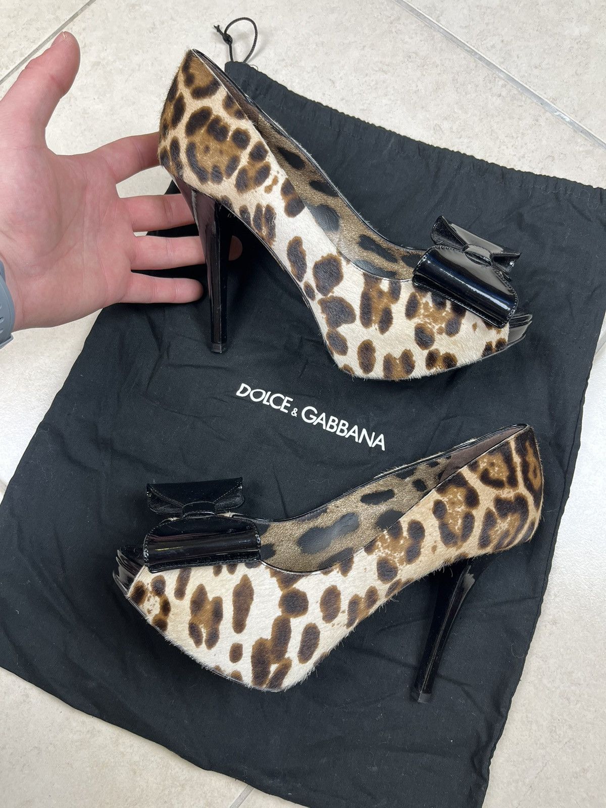 Dolce & Gabbana Dolce & Gabbana Peep Toe Pumps Size US 8.5 / IT 38.5 - 3 Thumbnail